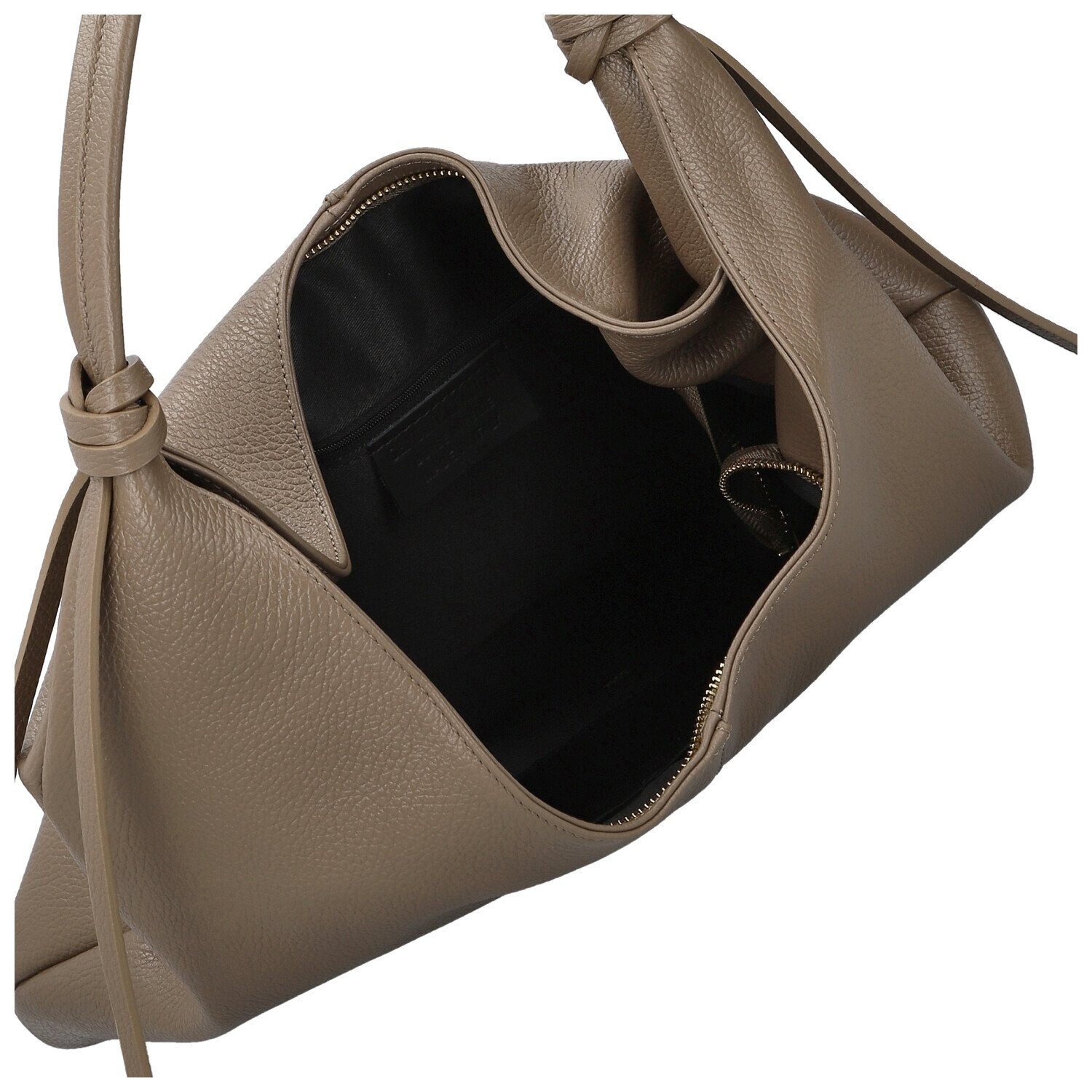 Trendy dámská kožená kabelka na rameno Anestis, taupe
