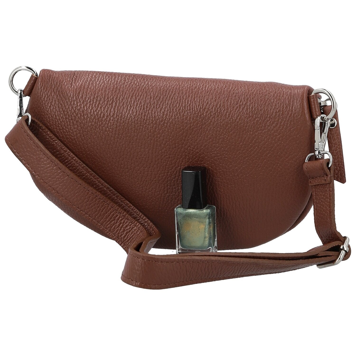 Trendy dámská kožená kabelko-ledvinka Arwel, hnědá