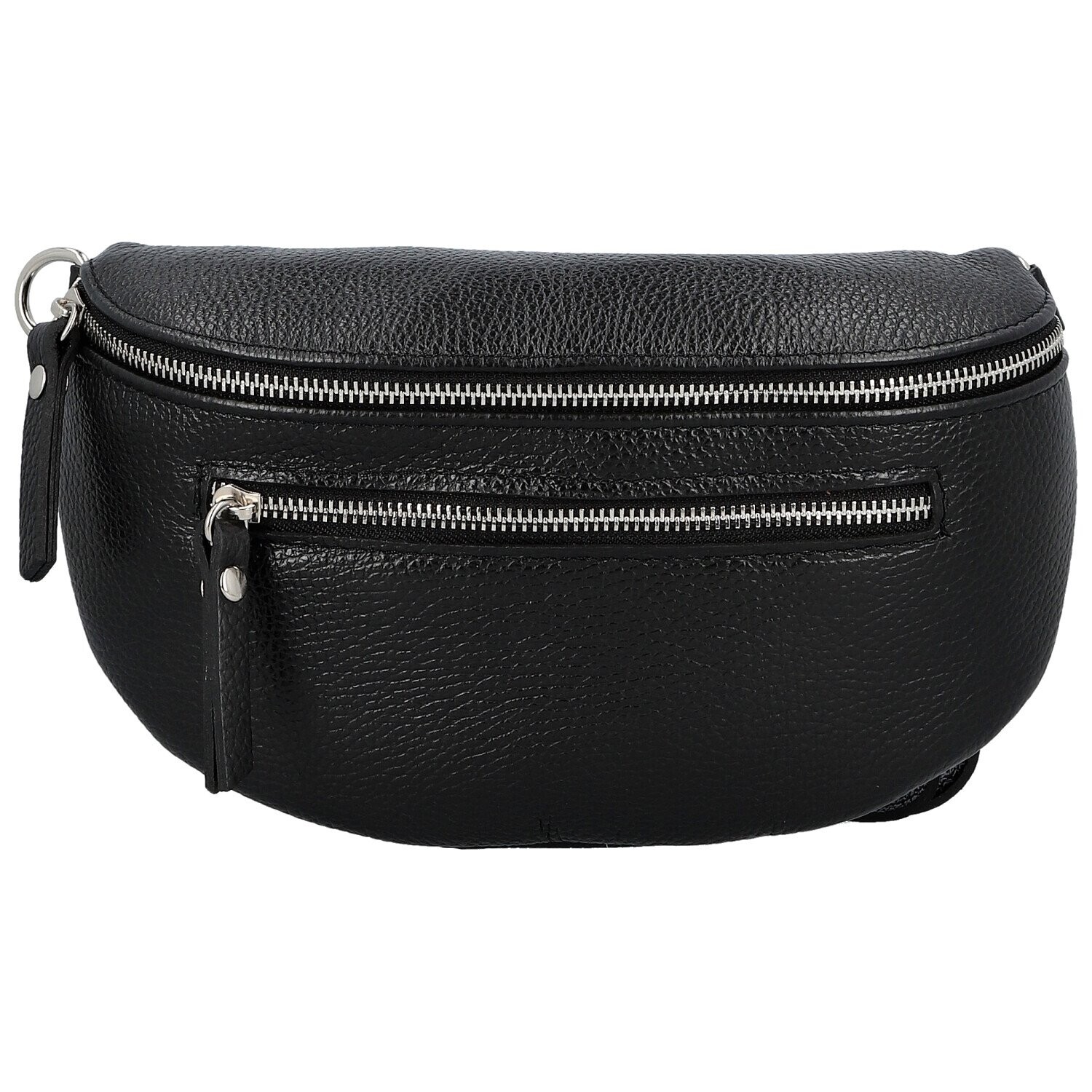 Dámská kožená ledvinka černá - Delami Vera Pelle Lila černá