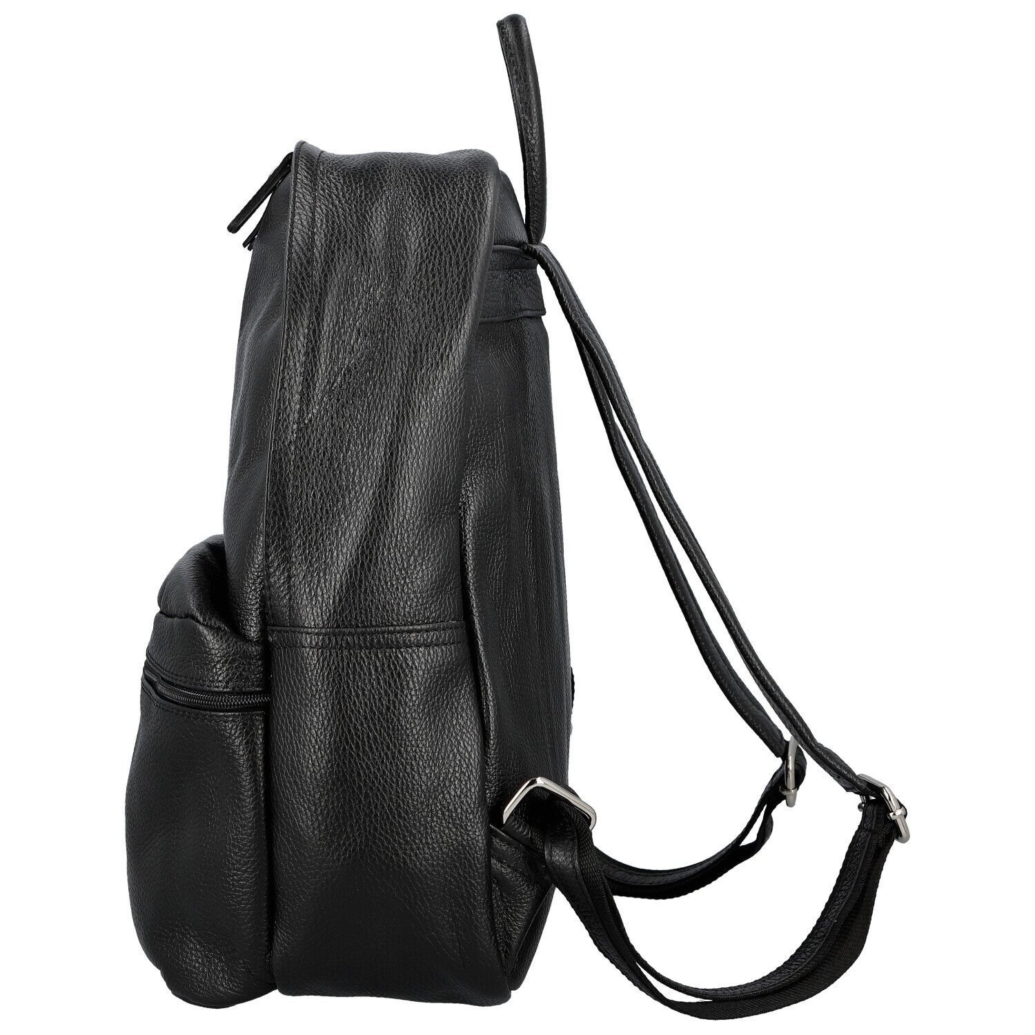 Trendy dámský kožený batoh Sakis, černý