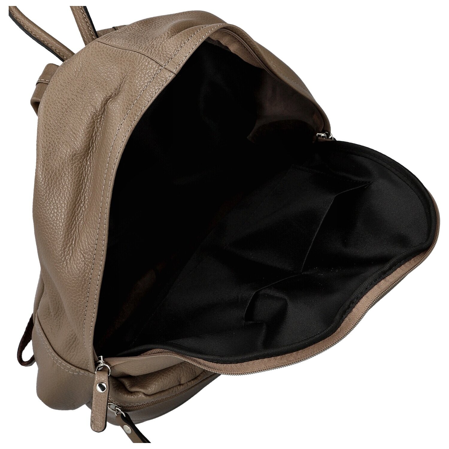 Trendy dámský kožený batoh Sakis, taupe