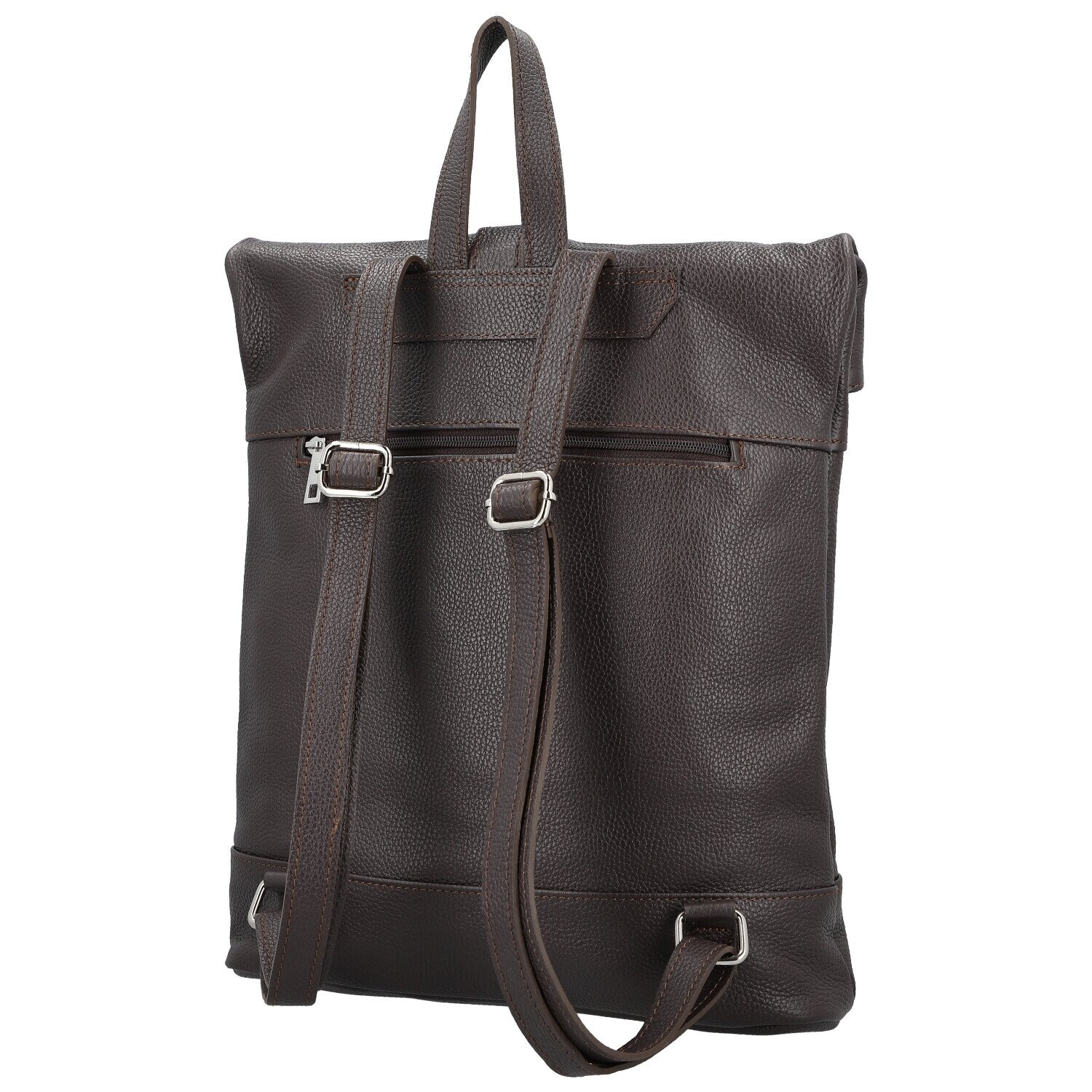 Trendy dámský kožený batoh Ustin, tmavě hnědý