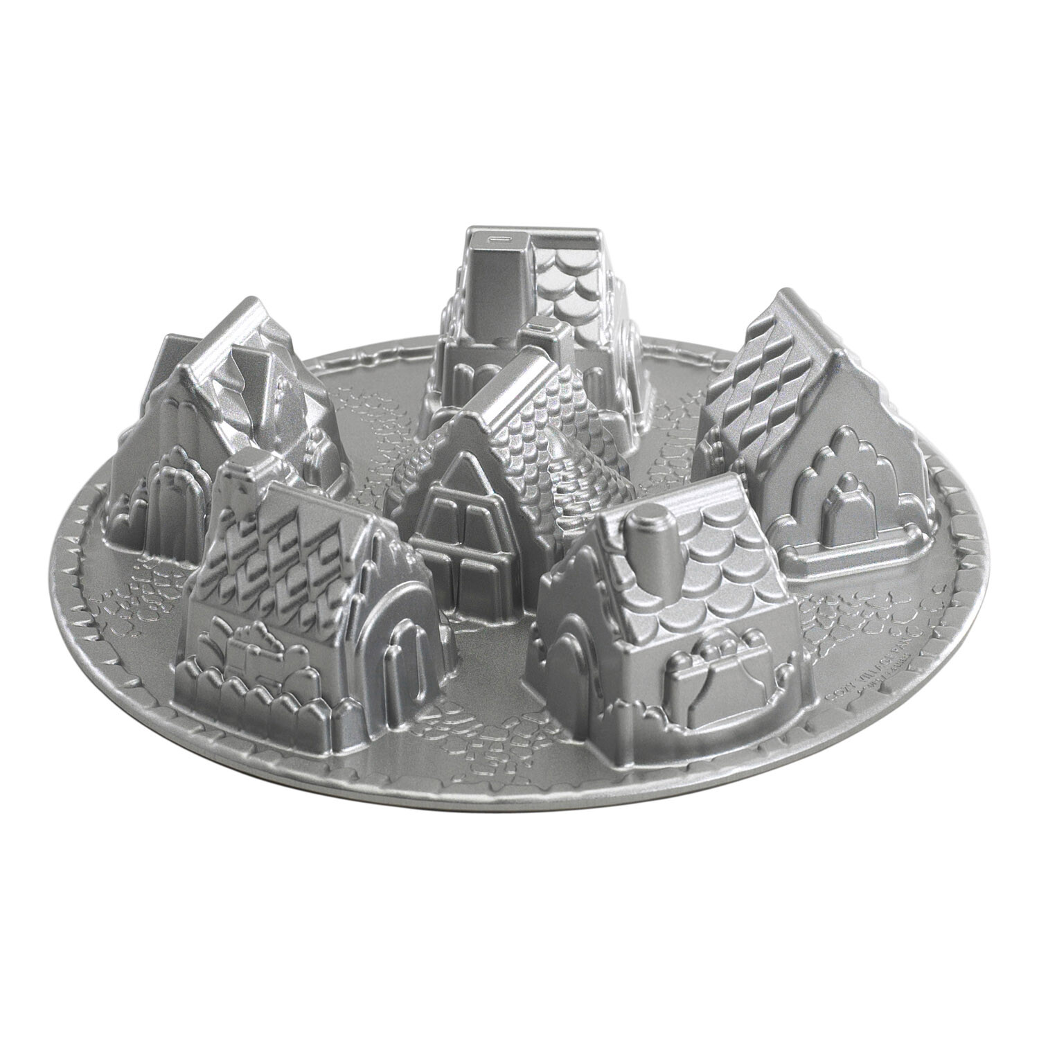 Forma na 6 chaloupek Cozy Village Bundt® stříbrná Nordic Ware