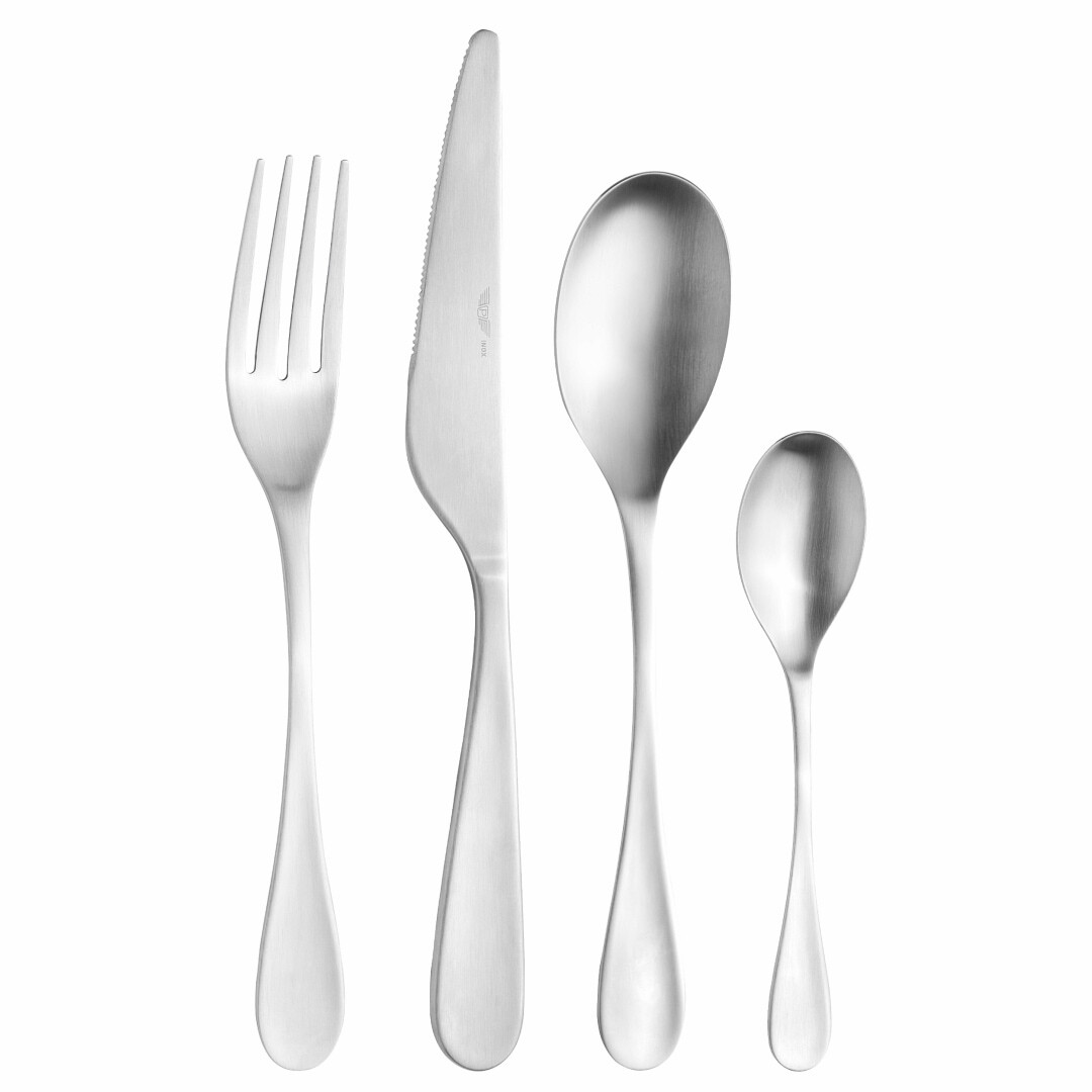 Sada příborů DROP SATIN, sada 24 ks, stříbrná, eko box, Pintinox