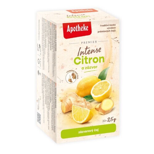 Apotheke Premier Intense Citron a zázvor čaj 20× 2,5 g
