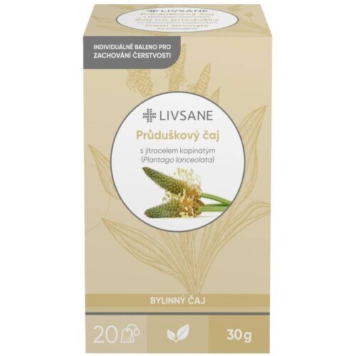 LIVSANE Průduškový čaj s jitrocelem 20x1.5g