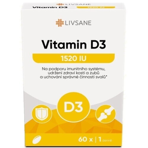 LIVSANE Vitamin D3 1520 IU měkké tobolky 60 ks