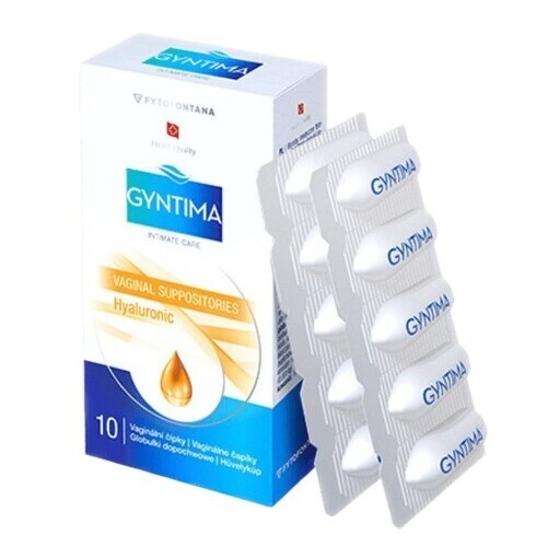Fytofontana GYNTIMA Hyaluronic vaginální čípky 10ks