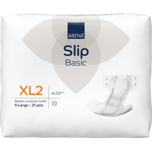 ABENA SLIP BASIC XL2 KALHOTKY ABSORPČNÍ, BOKY 110-170CM, 3300ML, 21KS - II. jakost