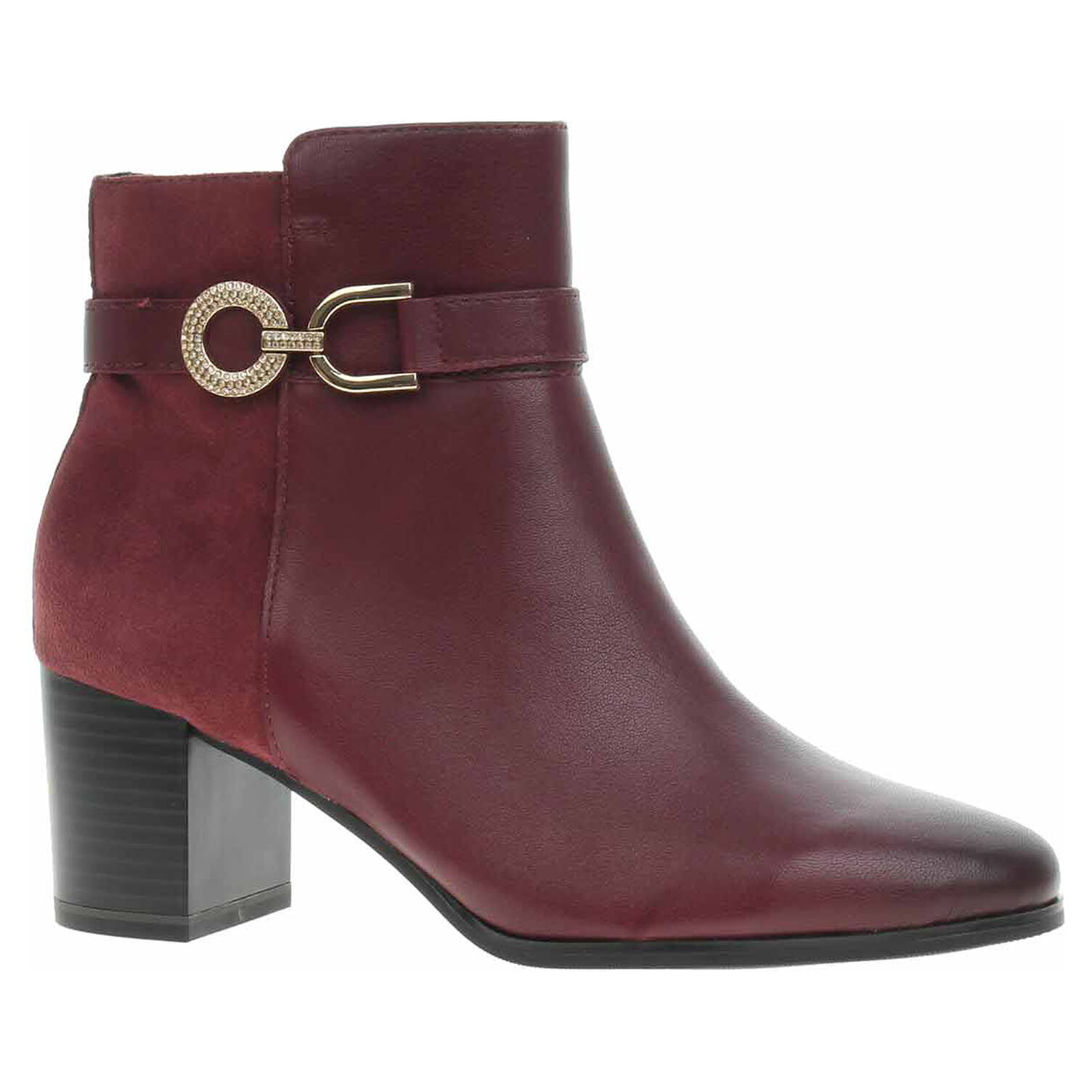 Ecco Dámské polokozačky Caprice 9-25302-45 bordeaux comb 22601410