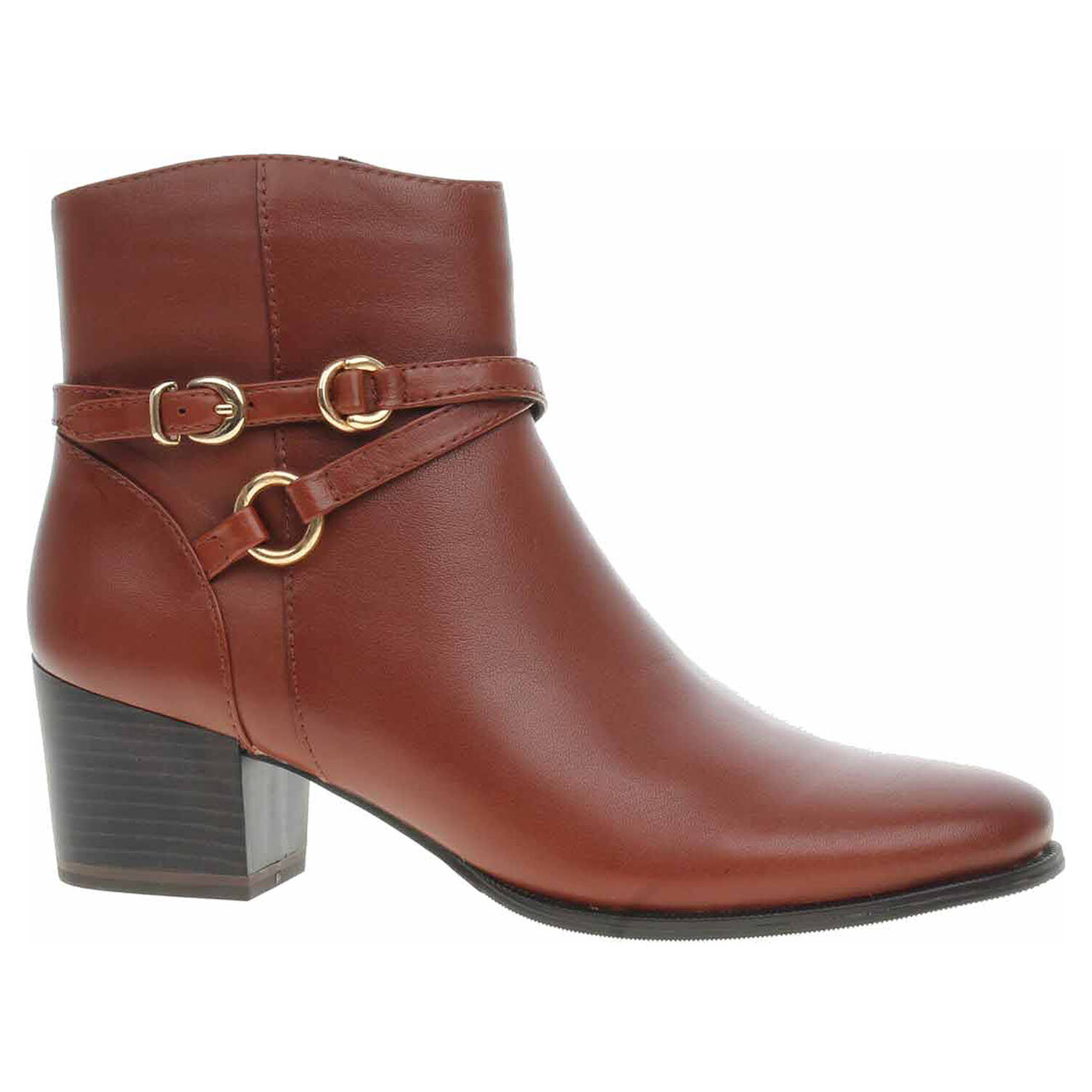 Ecco Dámské polokozačky Caprice 9-25303-45 cognac nappa 22601390