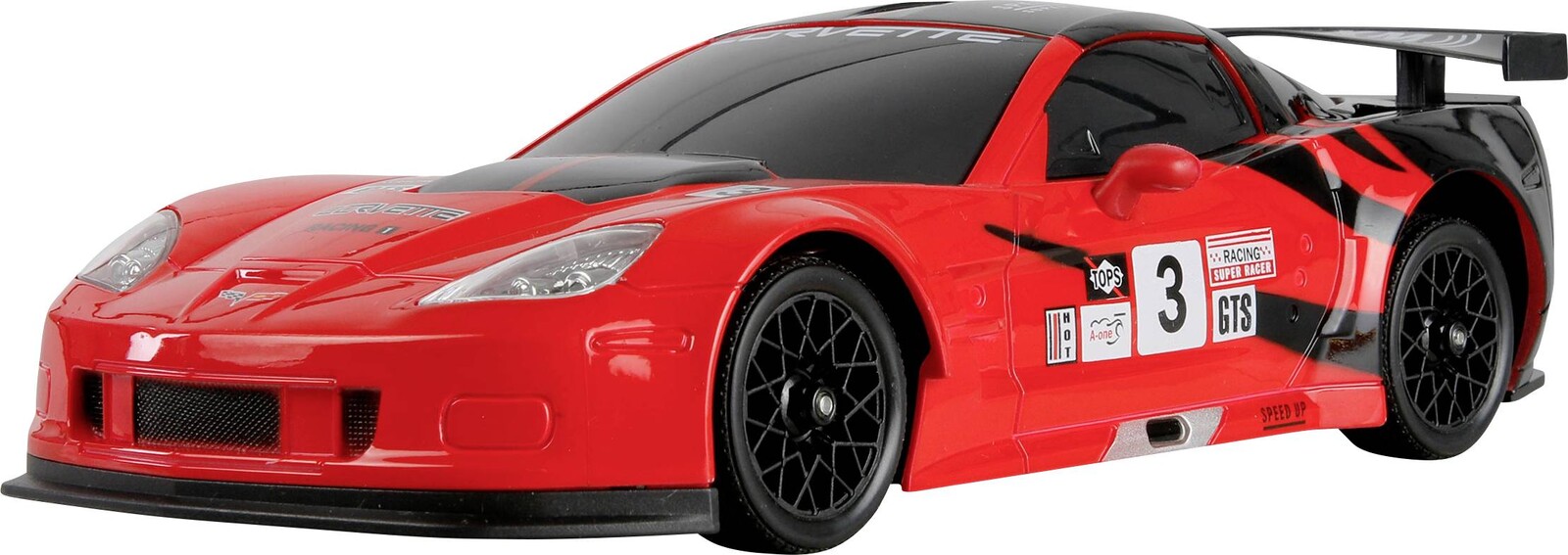 Amewi Corvette C6.R Drift Car červená komutátorový 1:18 RC model auta elektrický drift 4WD (4x4) RtF 2,4 GHz vč. akumulátorů a kabelu k nabíjení, úsporná sada