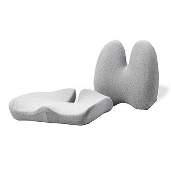 Powerton ERGO CUSHY Set bederní opěrky a podsedáku, šedý