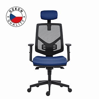 Powerton ERGO TINA Kancelářské ergonomické křeslo, Tmavě modré