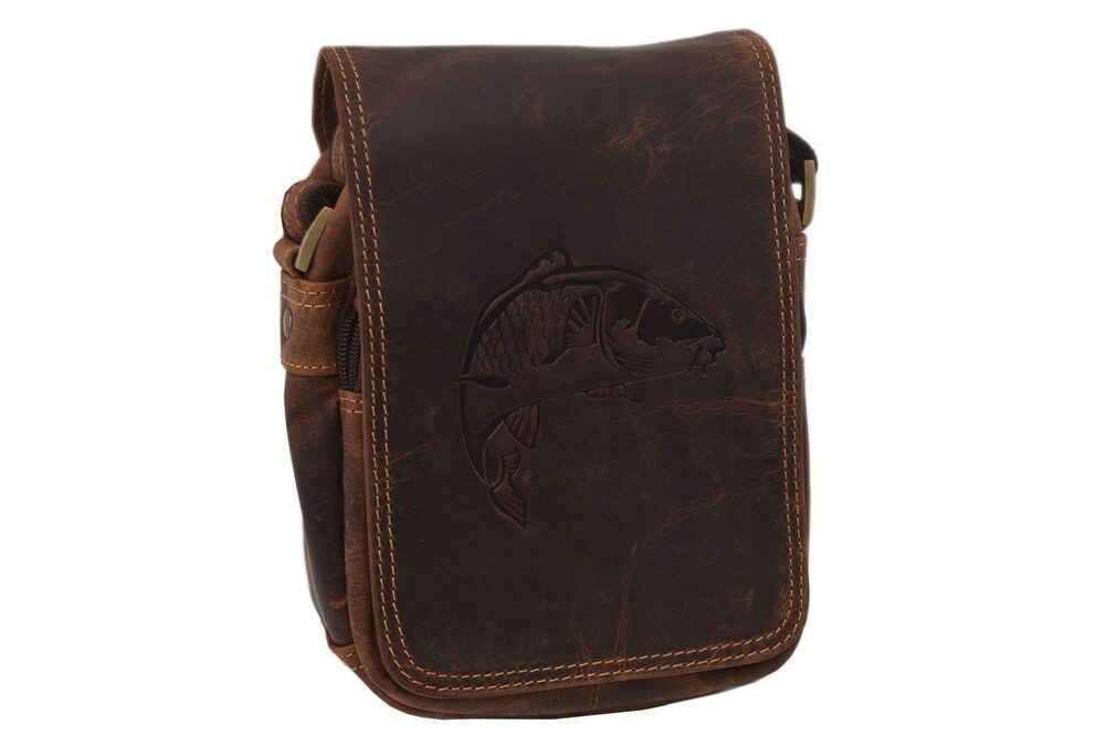 Mercucio Kožená taška přes rameno Crossbody Hunter kapr tmavěhnědý