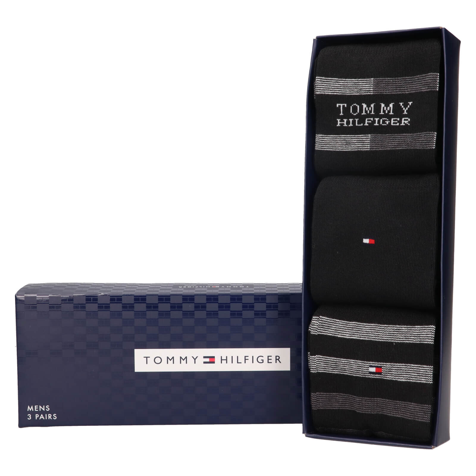 Dárková sada ponožek Tommy Hilfiger Perto – 3 páry, černá