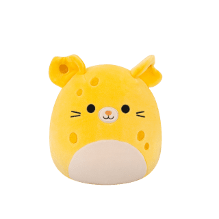 SQUISHMALLOWS Žlutá sýrová myška - Amelia, 35 cm