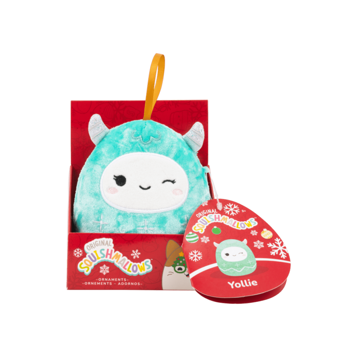 SQUISHMALLOWS Vánoční ozdoba Yetti - Yollie, 10 cm