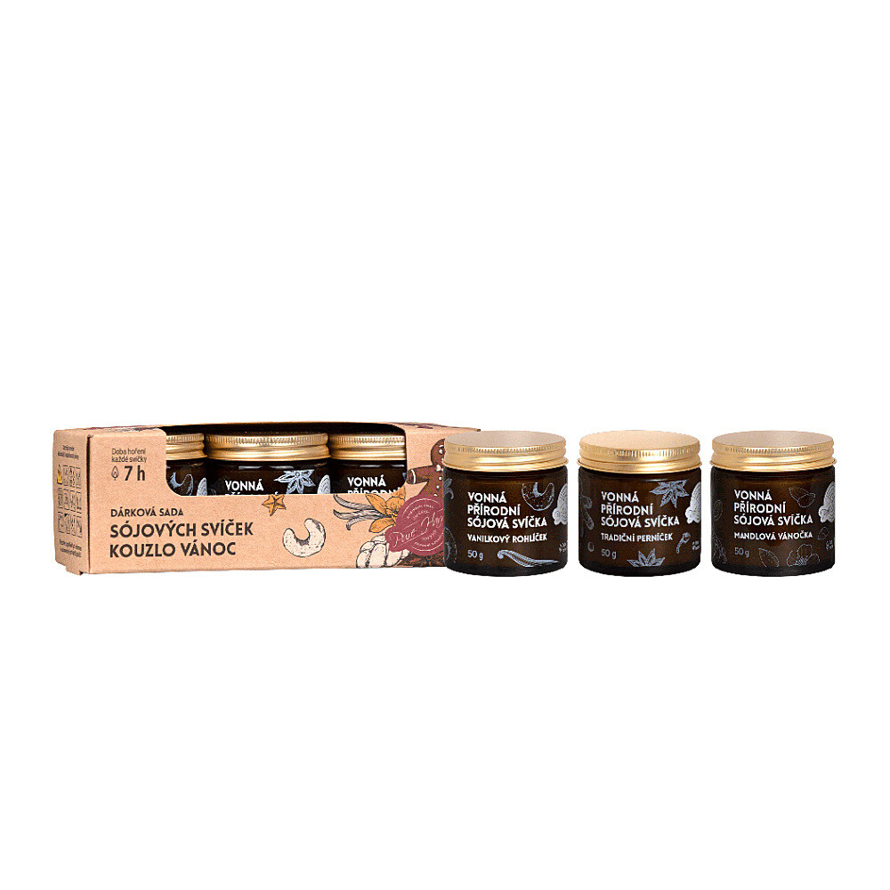 PURE HARMONY Dárková sada sojových svíček Kouzlo Vánoc