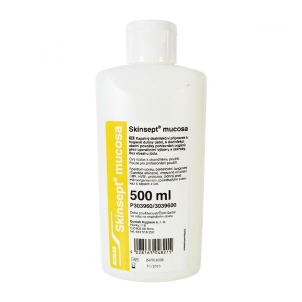 Skinsept Mucosa drm. sol. 1 x 500 ml, poškozený obal
