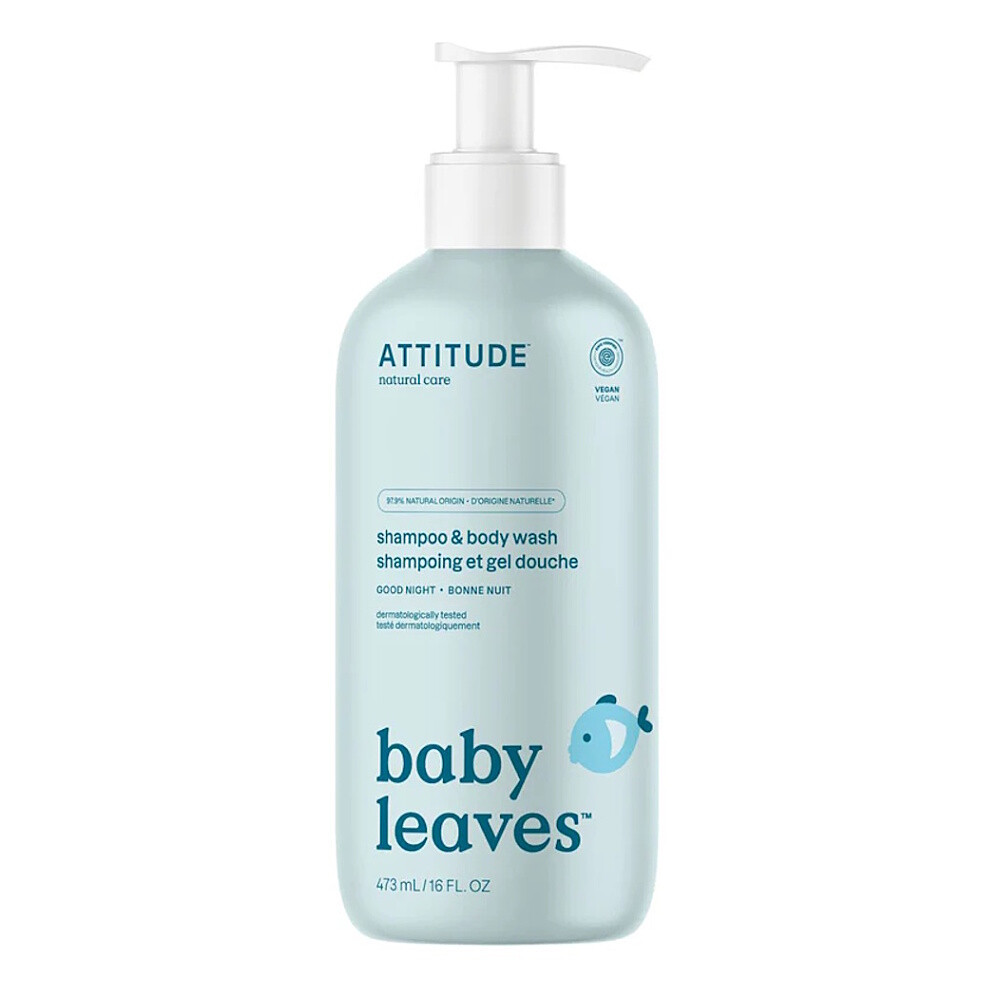 ATTITUDE Baby leaves good night dětský šampon a tělové mýdlo 473 ml