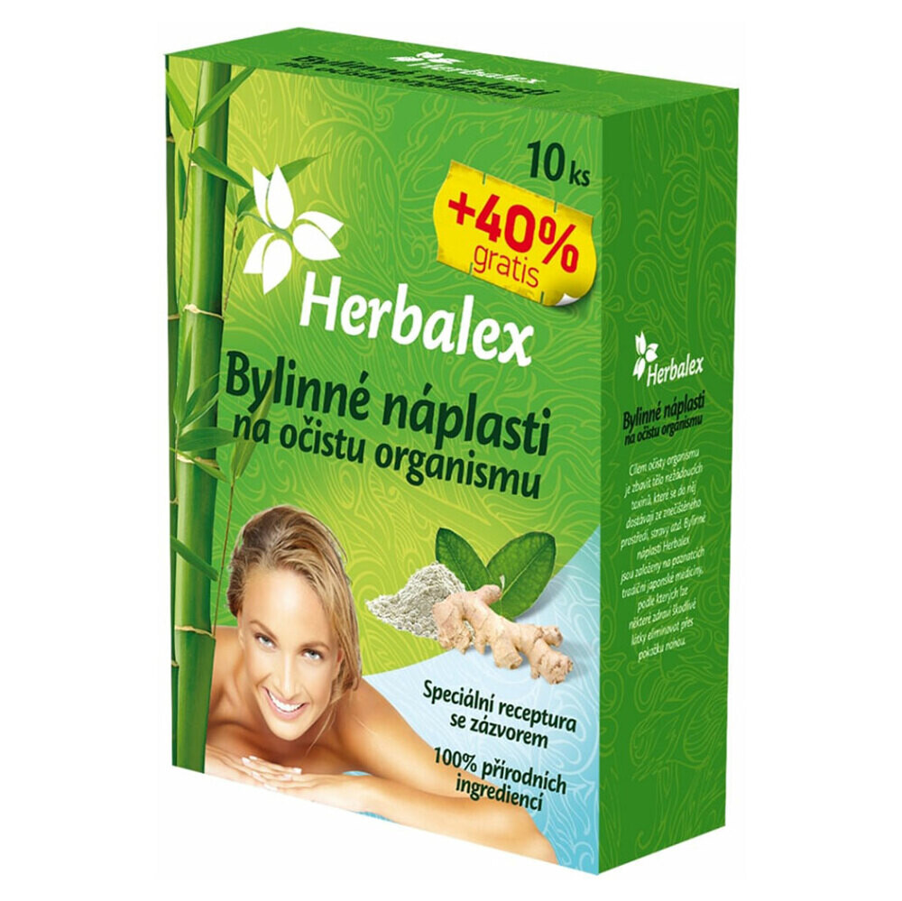 HERBALEX bylinné detoxikační náplasti 10 ks, poškozený obal