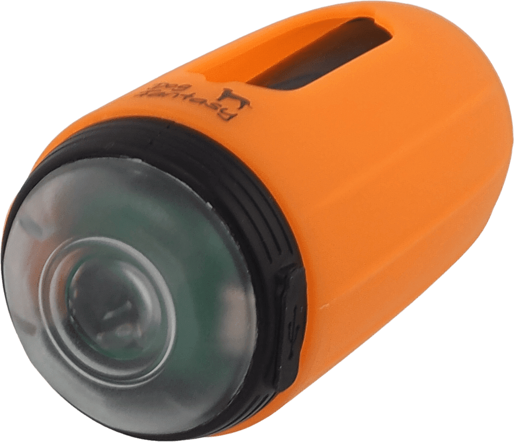 Baterka Dog Fantasy se zásobníkem na sáčky oranžová