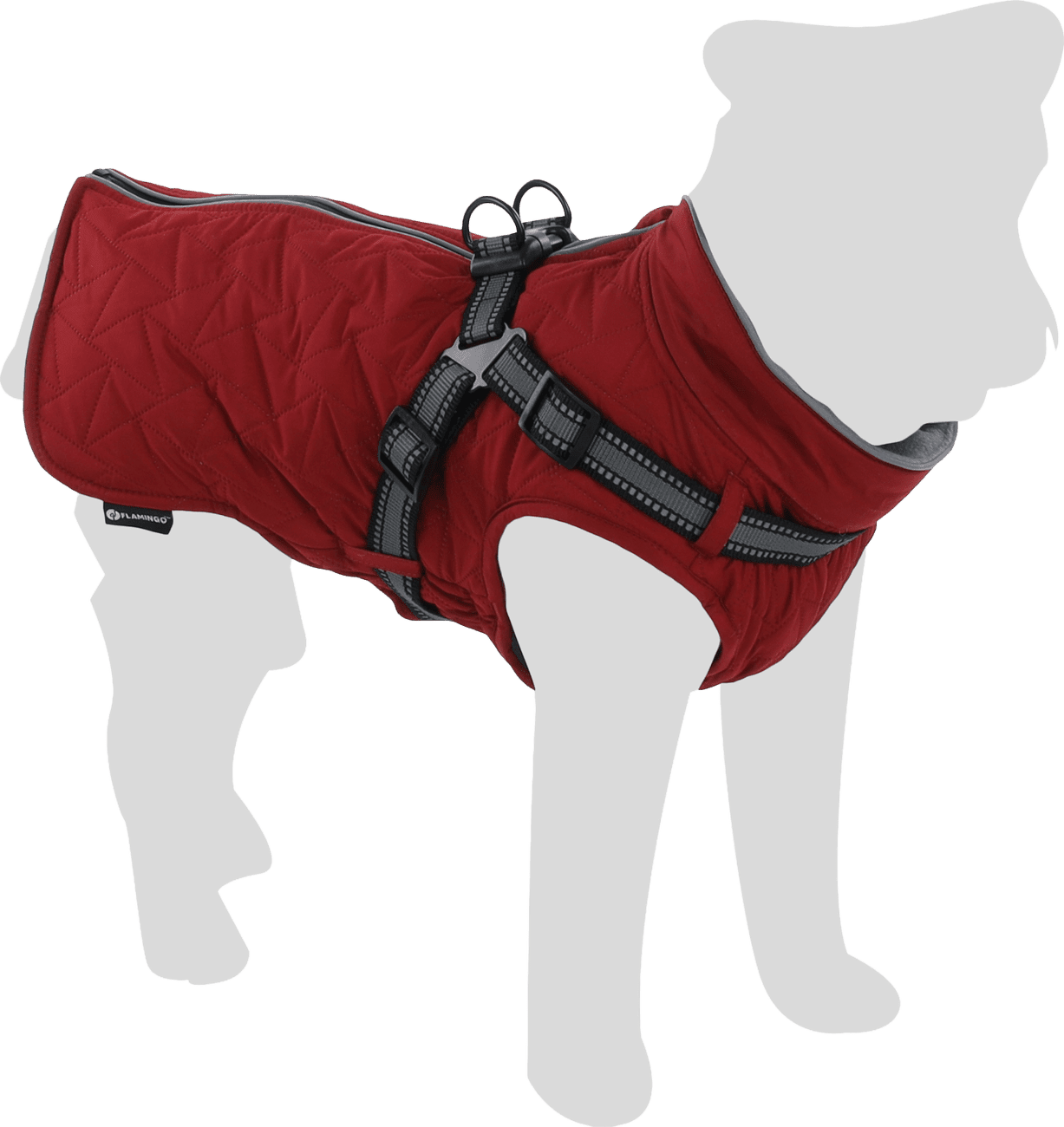 Kabátek Flamingo Duker zimní červený 45cm