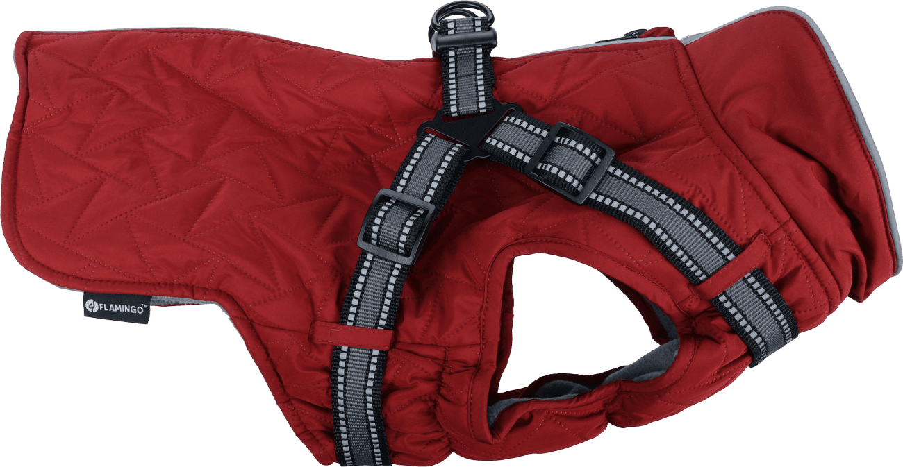 Kabátek Flamingo Duker zimní červený 50cm