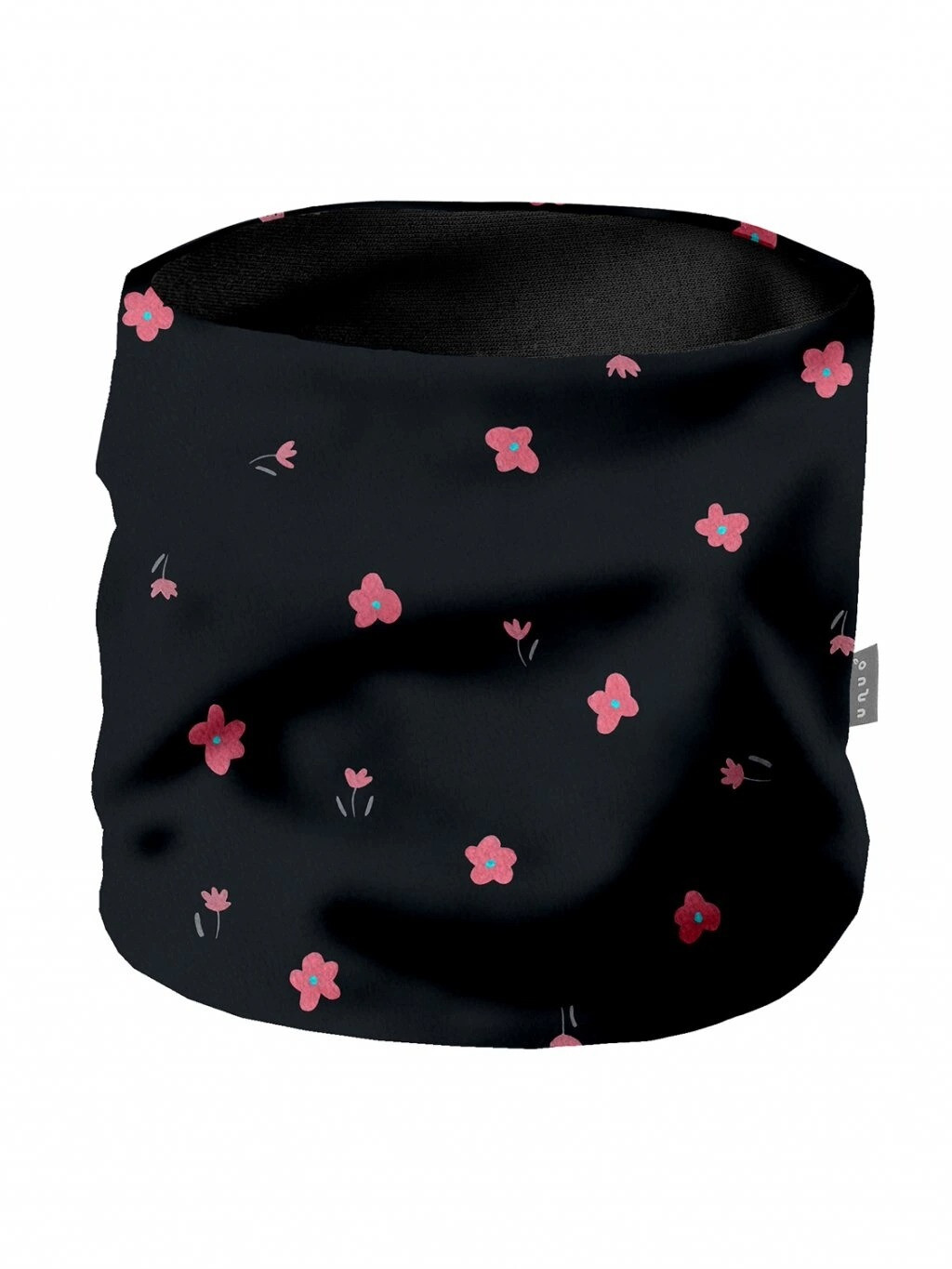 Nákrčník Fleecu Basic, Černá, Květiny
