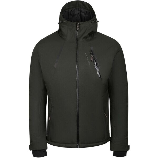 ALPINE PRO KEWER Pánská lyžařská bunda, khaki, velikost