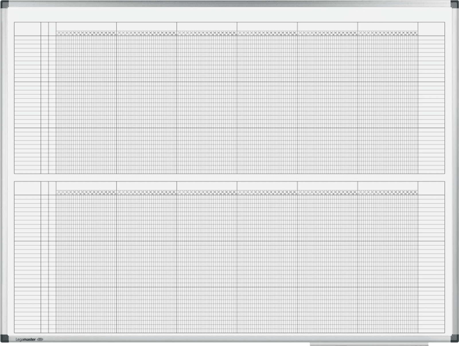 Magnetická tabule BFP Jahresplaner im Halbjahresformat | 90 x 120cm