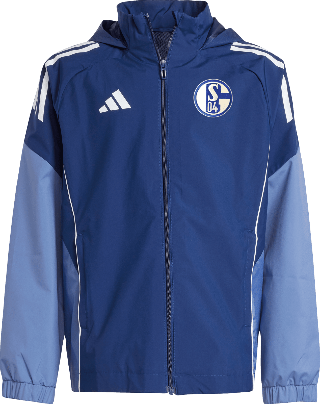 Bunda s kapucí adidas  FC Schalke 04 Rain Jacket Kids