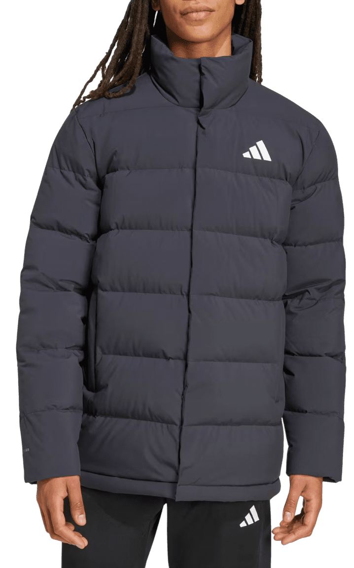 Bunda s kapucí adidas  Helionic Mid-Length Down
