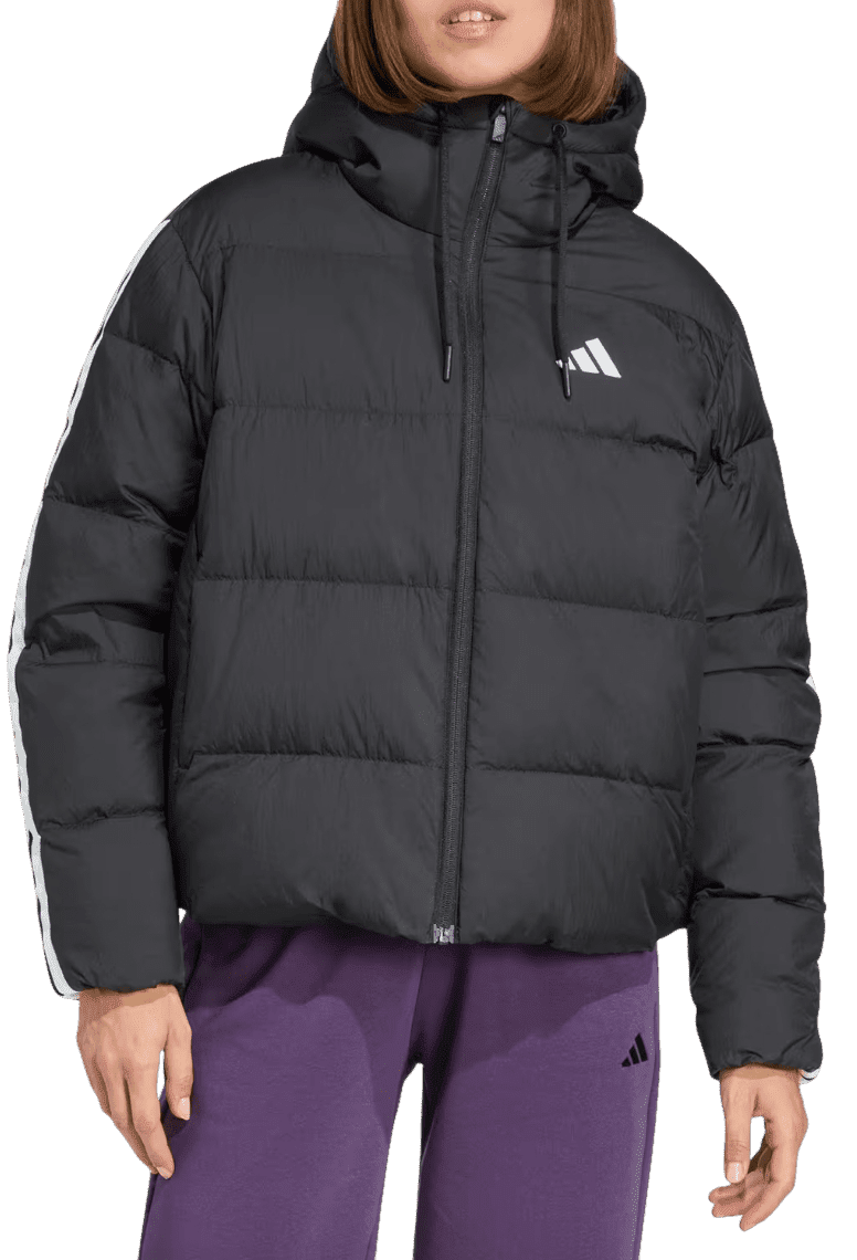 Bunda s kapucí adidas  Essentials Climawarm 3 Stripes Puffer Down Hooded Women