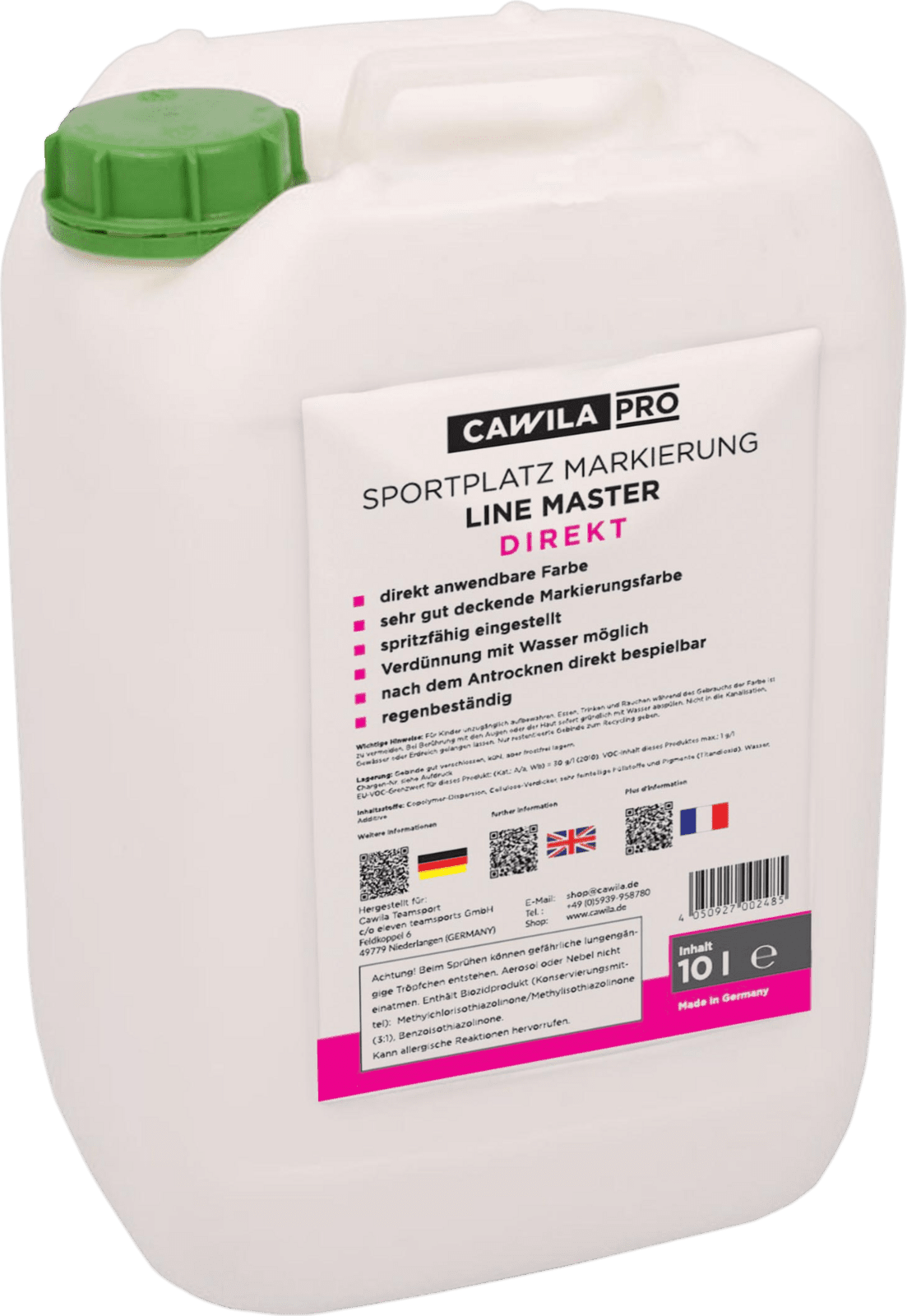 Láhev Cawila Cawila LINE MASTER Rasenmarkierungsfarbe DIREKT | weiß | 10 Liter Train Equipment