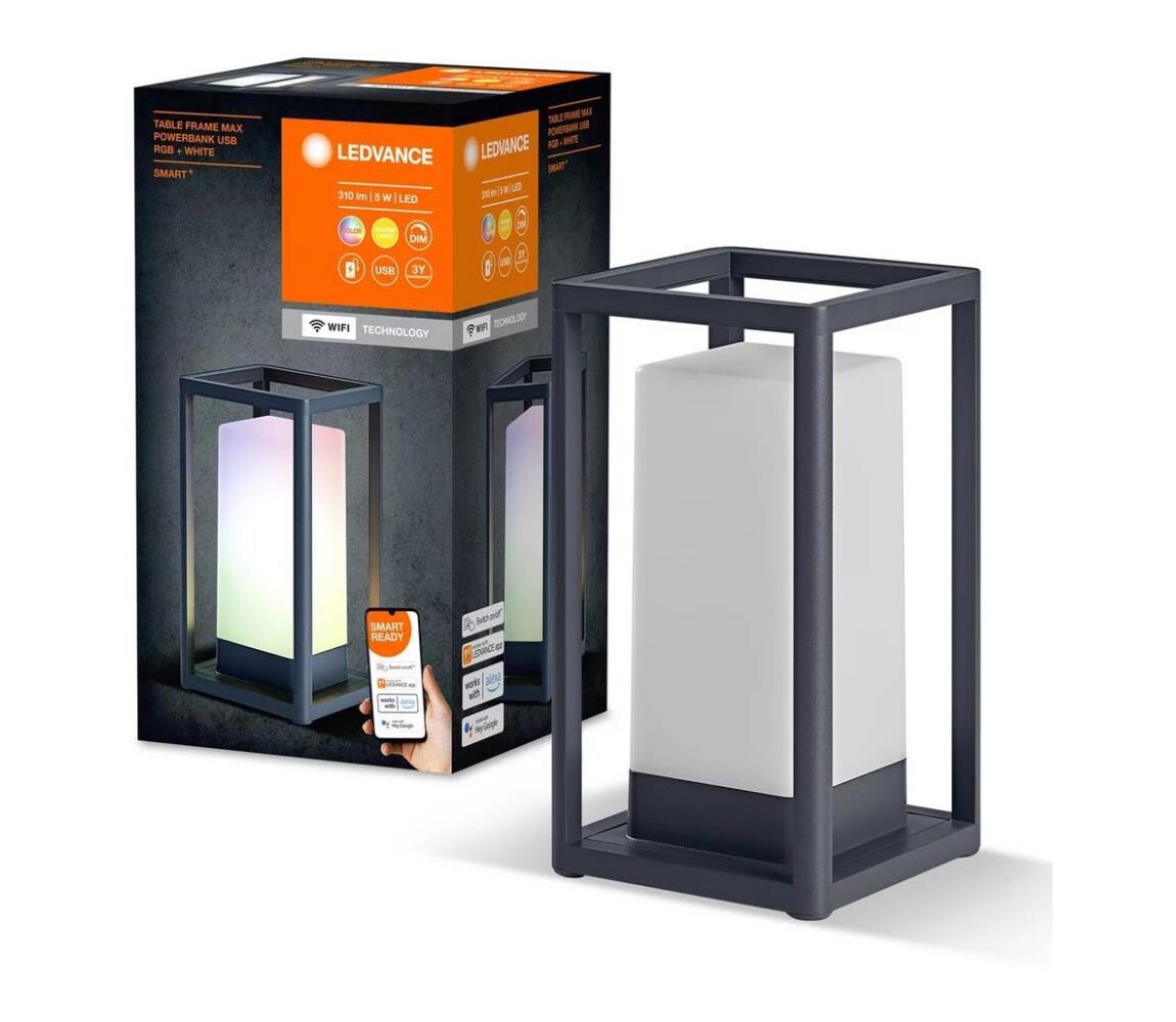 Ledvance - LED RGB Stmívatelná venkovní lampa TABLE LED/5W/5V IP44 Wi-Fi 4058075763241