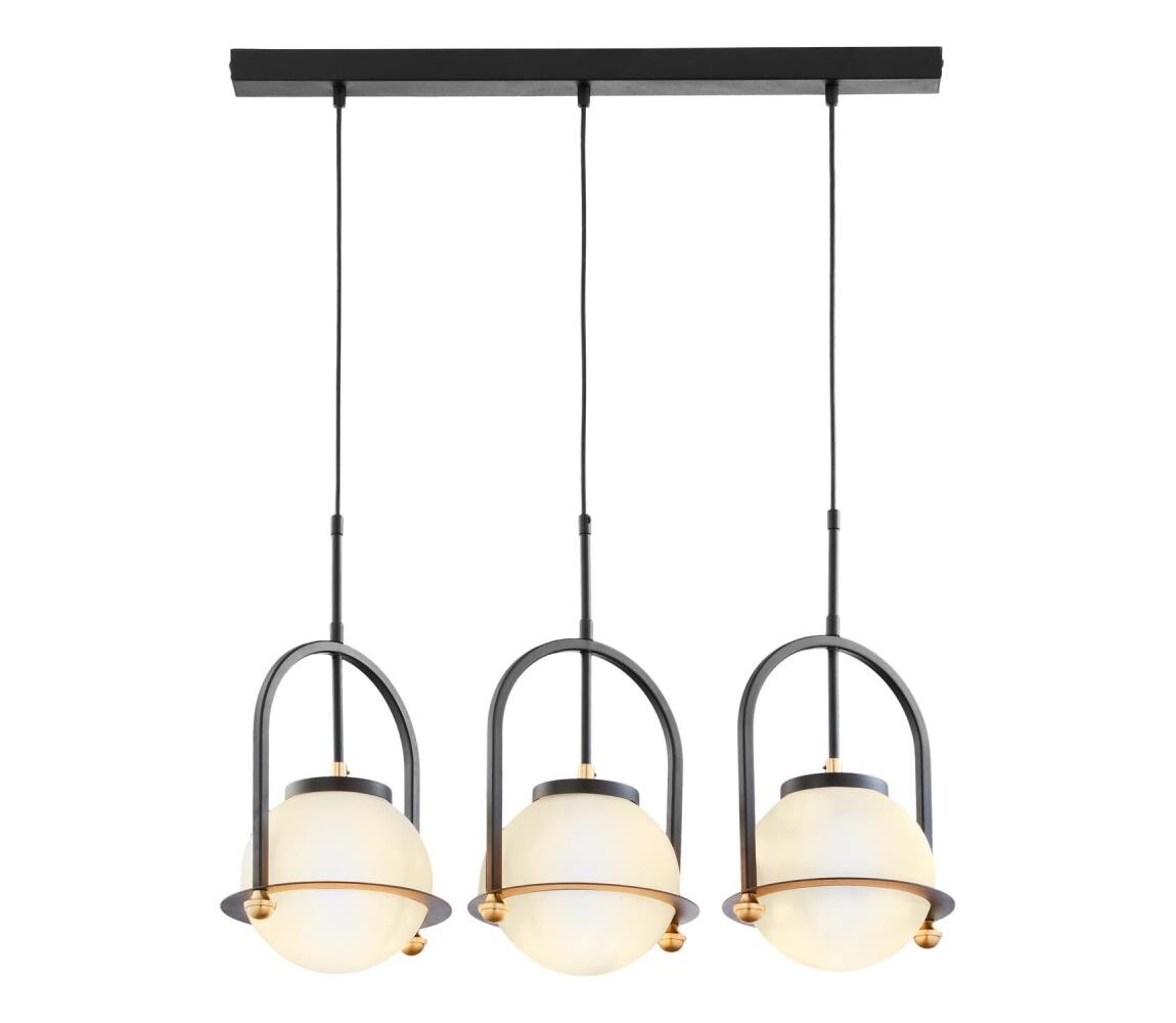 Jupiter 1916 - Lustr na lanku ROSSO 3xE27/15W/230V černá 1916