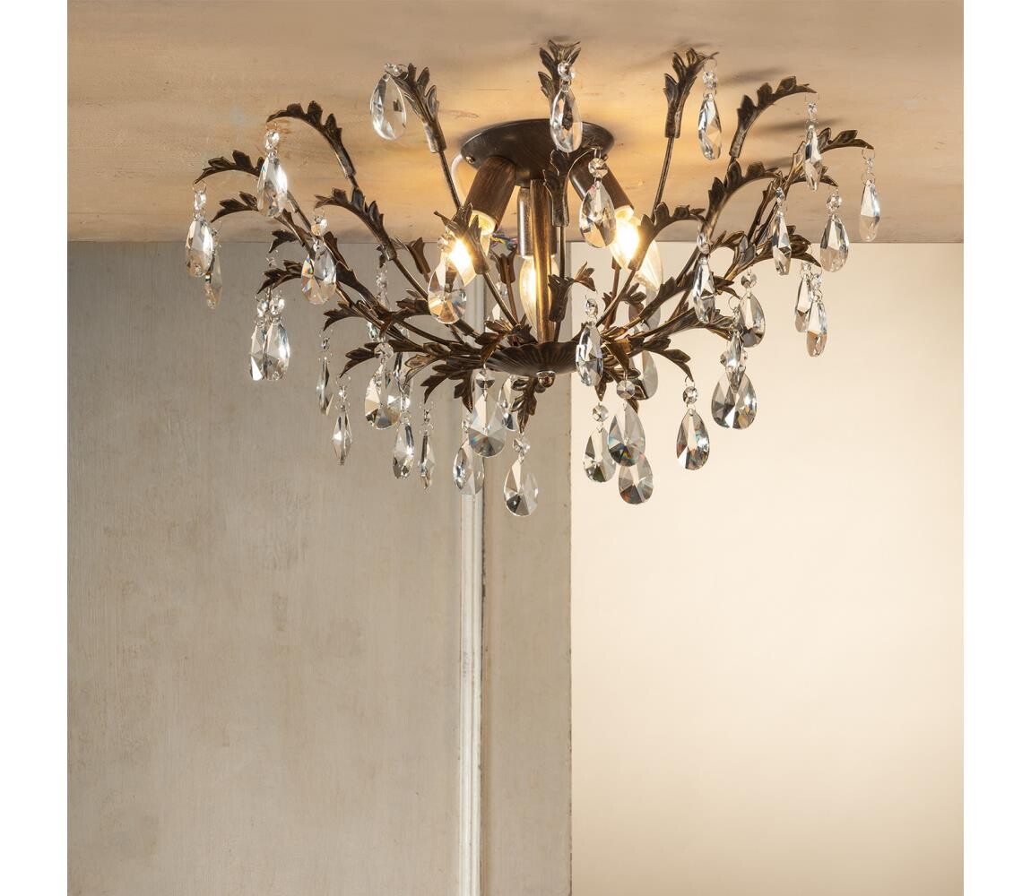 ONLI - Stropní svítidlo TERESA 3xE14/6W/230V bronzová 4670/PL3