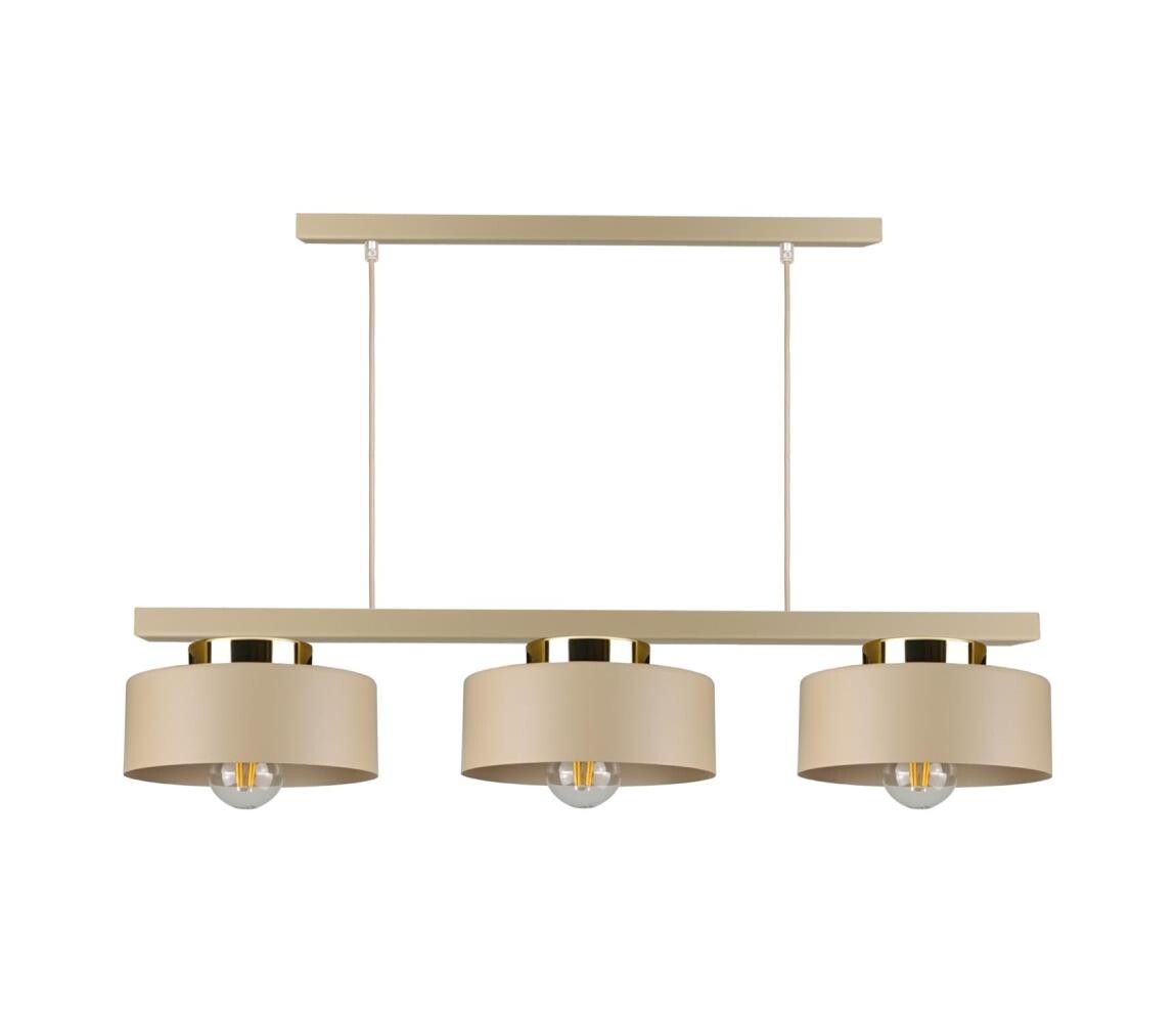 Keter Lighting Lustr na lanku IGNIA 3xE27/60W/230V taupe 3392