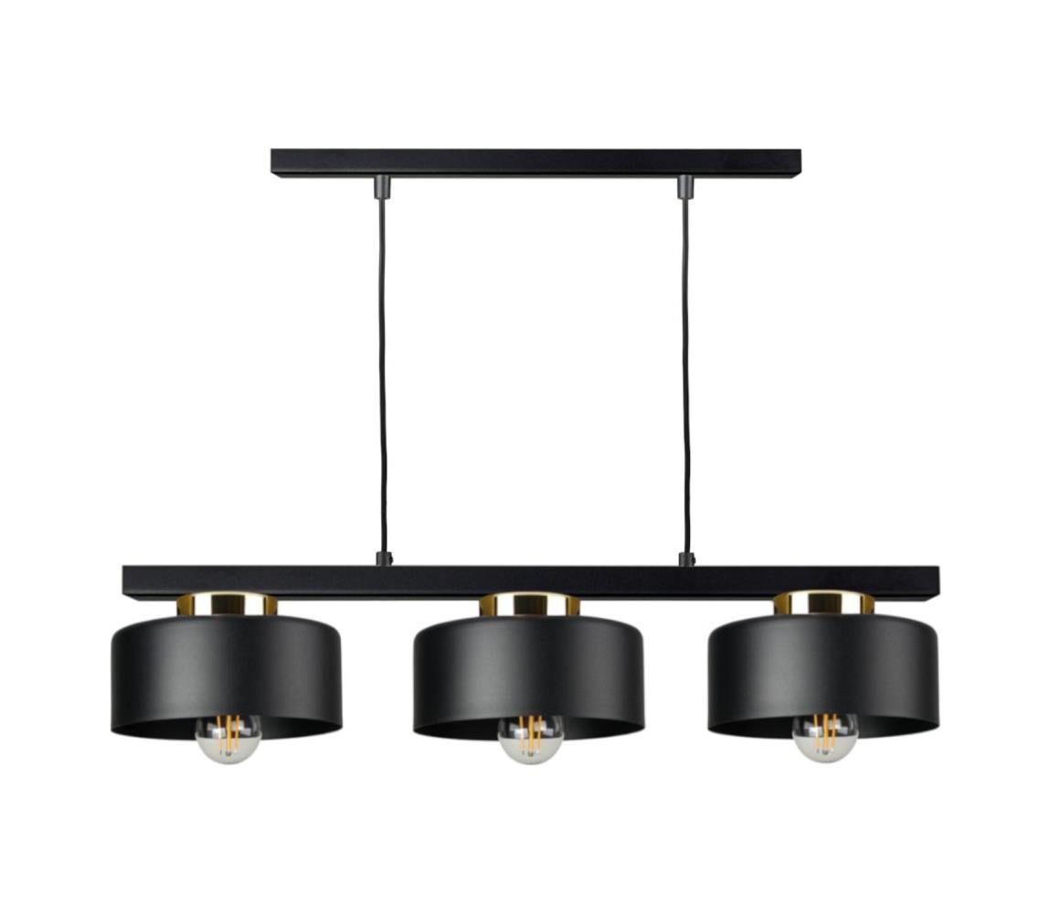 Keter Lighting Lustr na lanku IGNIA 3xE27/60W/230V černá 3397