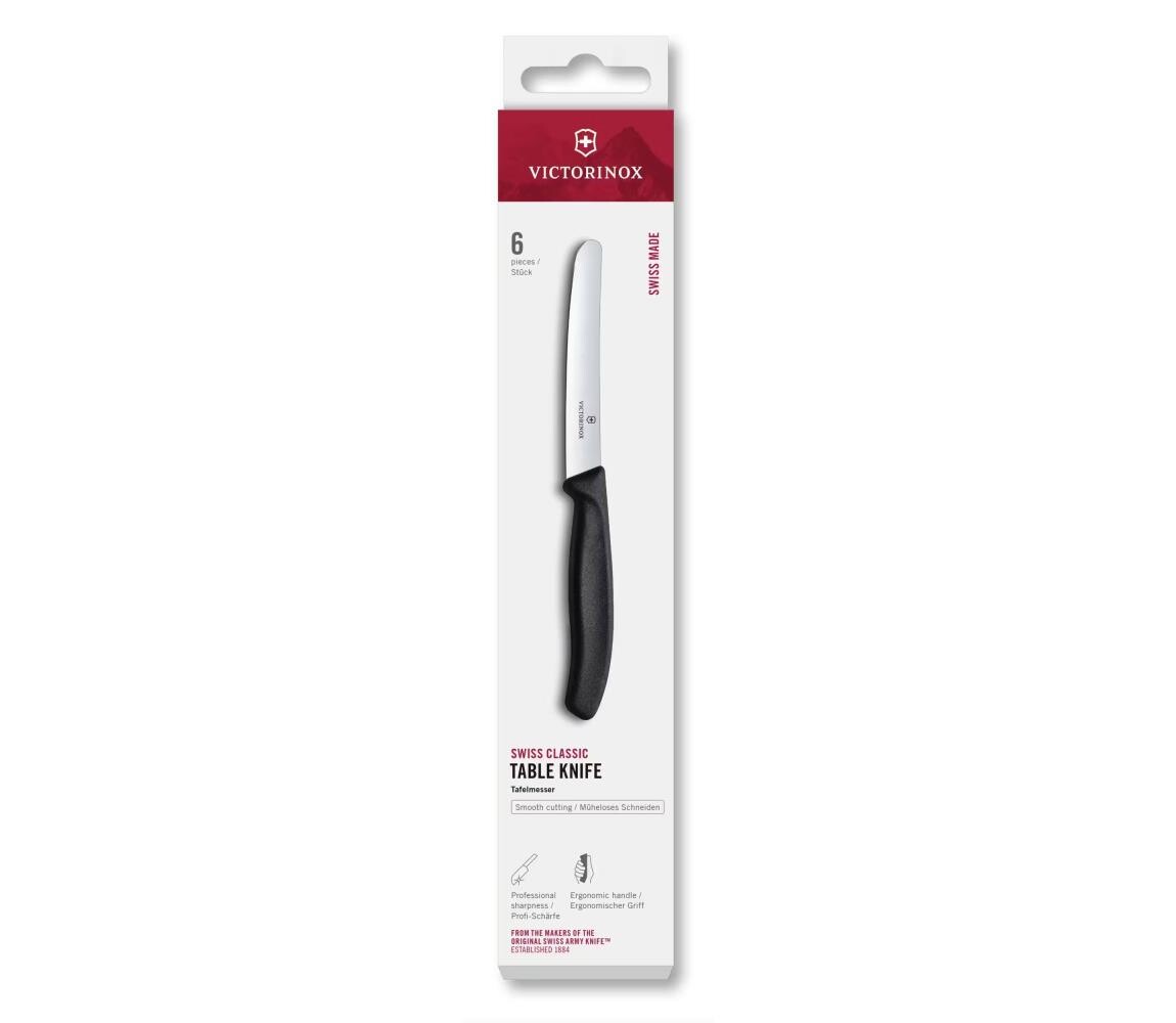 Victorinox - Sada kuchyňských nožů na zeleninu SWISS CLASSIC 11 cm 6 ks černá 6.7803.6