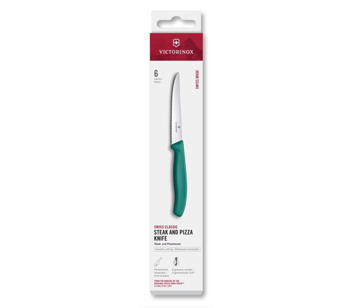 Victorinox - Sada steakových nožů SWISS CLASSIC 11 cm 6 ks tyrkysová 6.7234.6C1