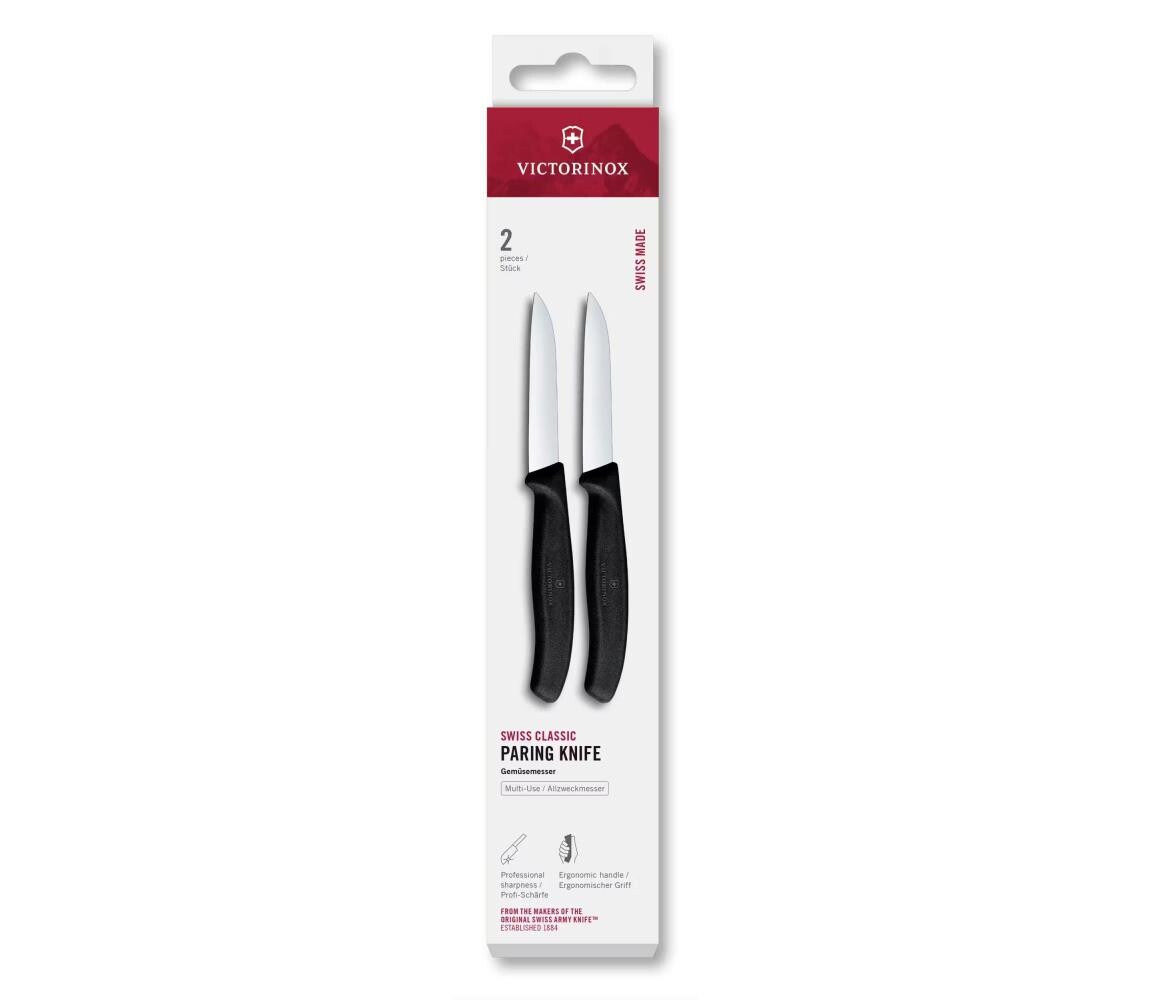Victorinox - Sada kuchyňských nožů na zeleninu SWISS CLASSIC 8 cm 2 ks černá 6.7403.2