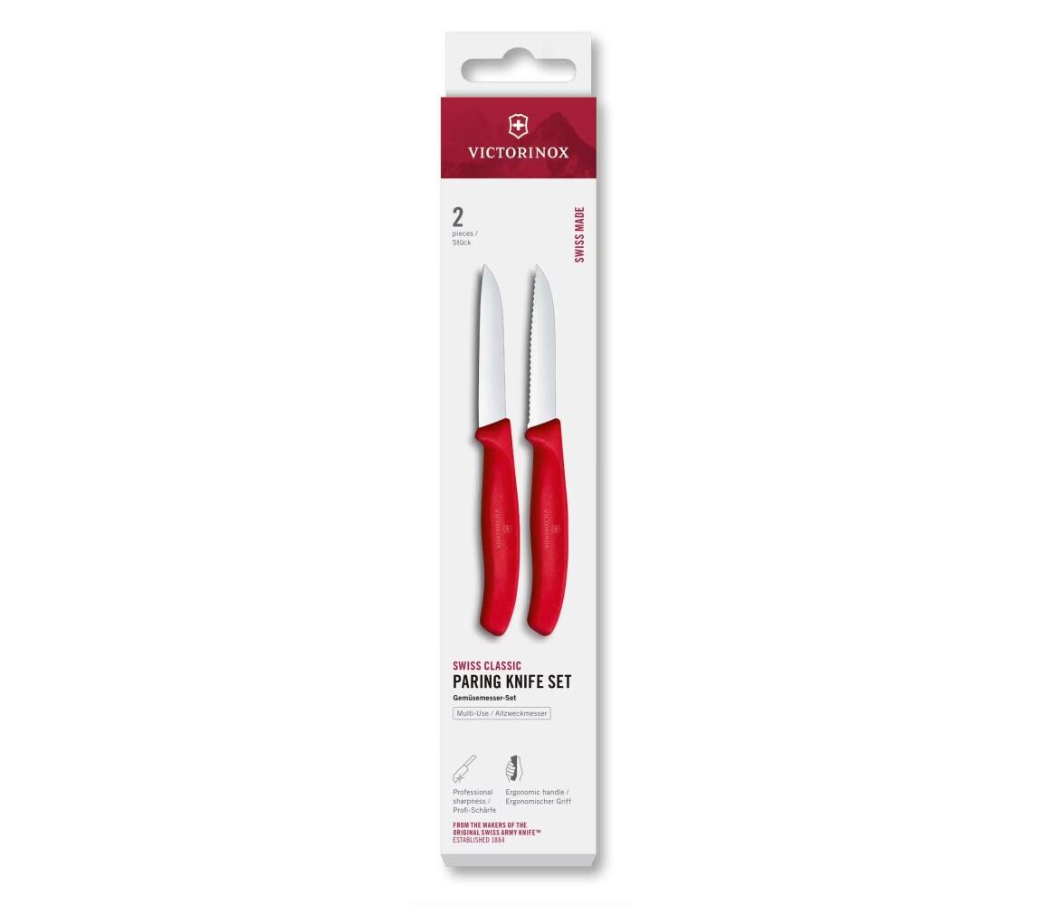 Victorinox - Sada kuchyňských nožů na zeleninu SWISS CLASSIC 8 cm 2 ks červená 6.7491.2C1