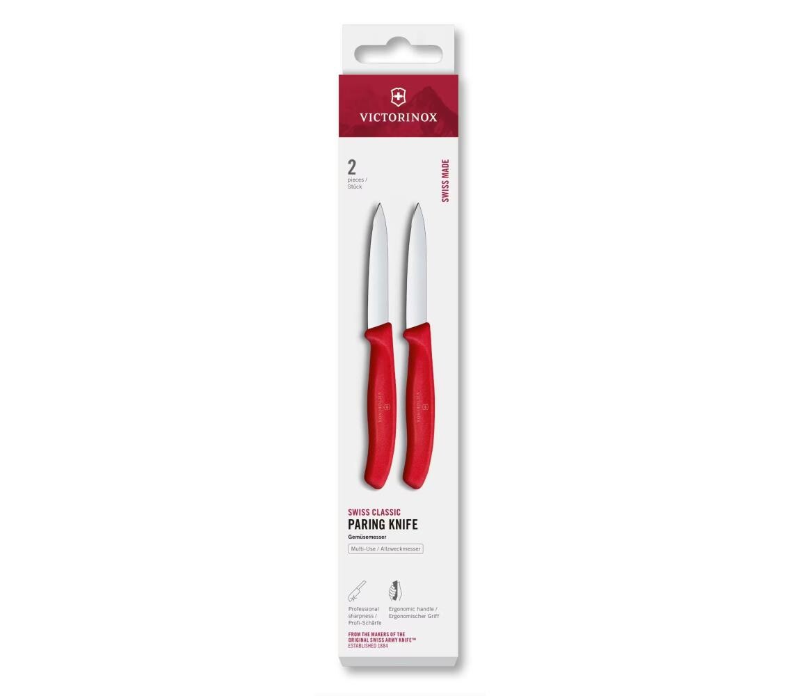 Victorinox - Sada kuchyňských nožů na zeleninu SWISS CLASSIC 8 cm 2 ks červená 6.7601.2C1