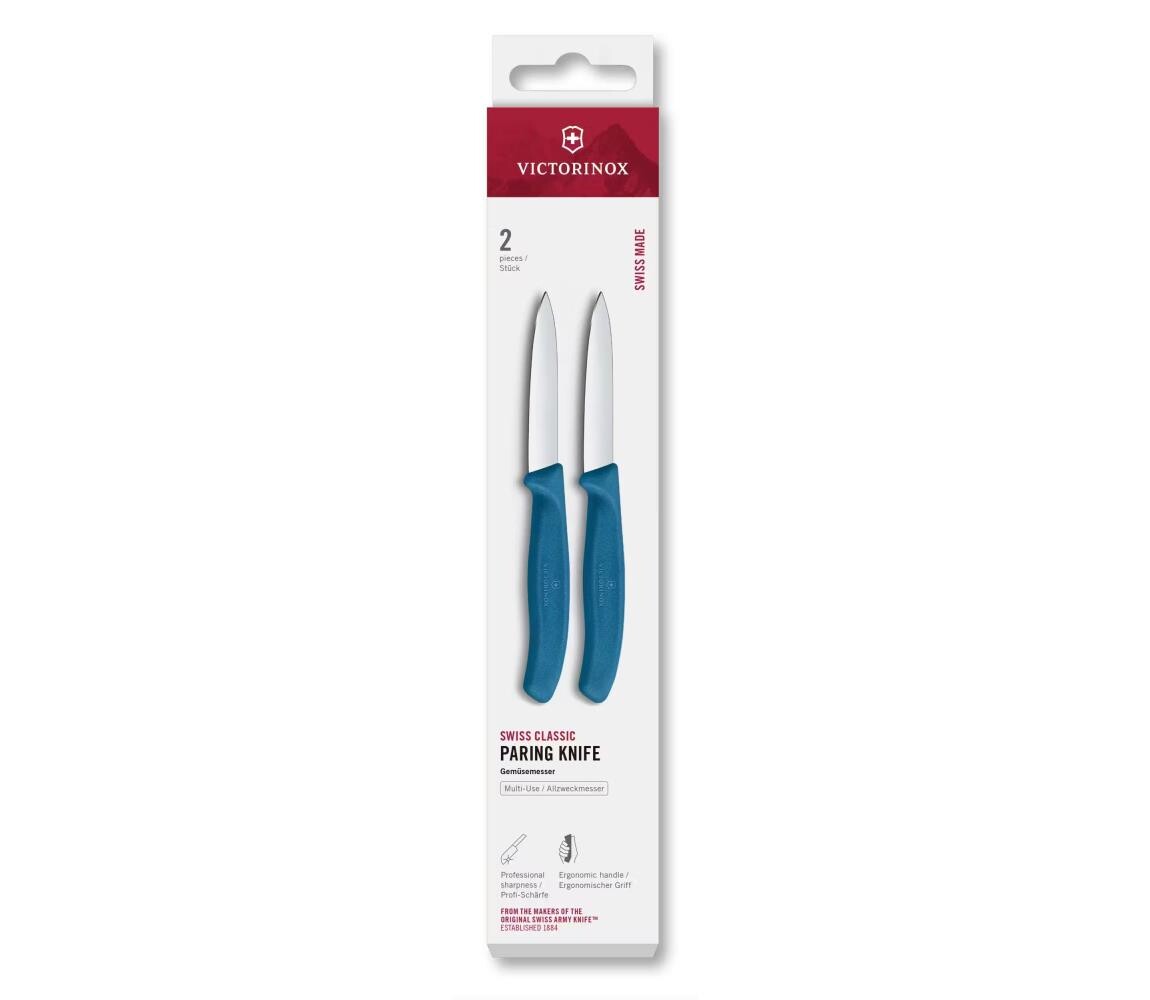 Victorinox - Sada kuchyňských nožů na zeleninu SWISS CLASSIC 8 cm 2 ks modrá 6.7602.2C1