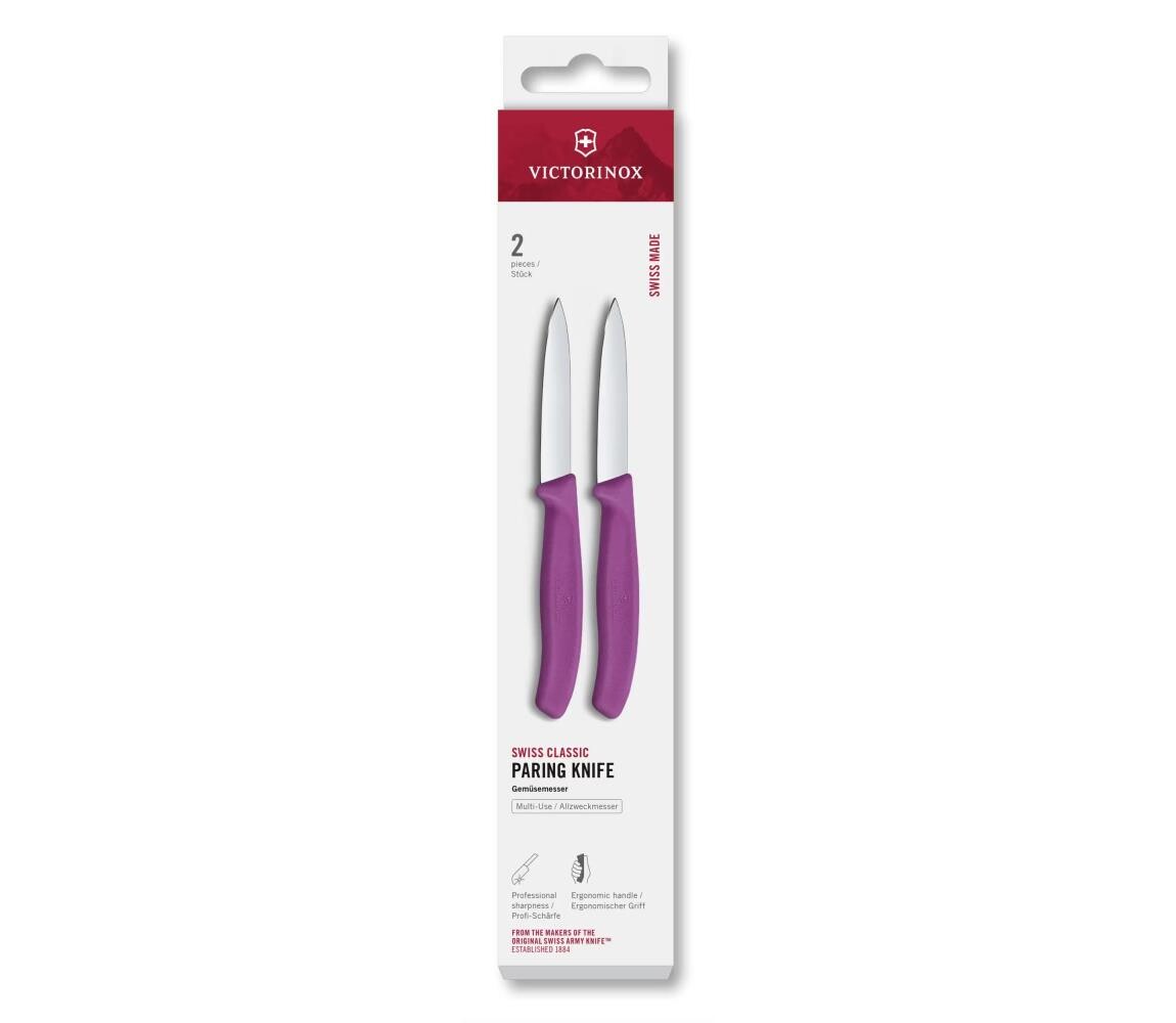 Victorinox - Sada kuchyňských nožů na zeleninu SWISS CLASSIC 8 cm 2 ks fialová 6.7605.2C1