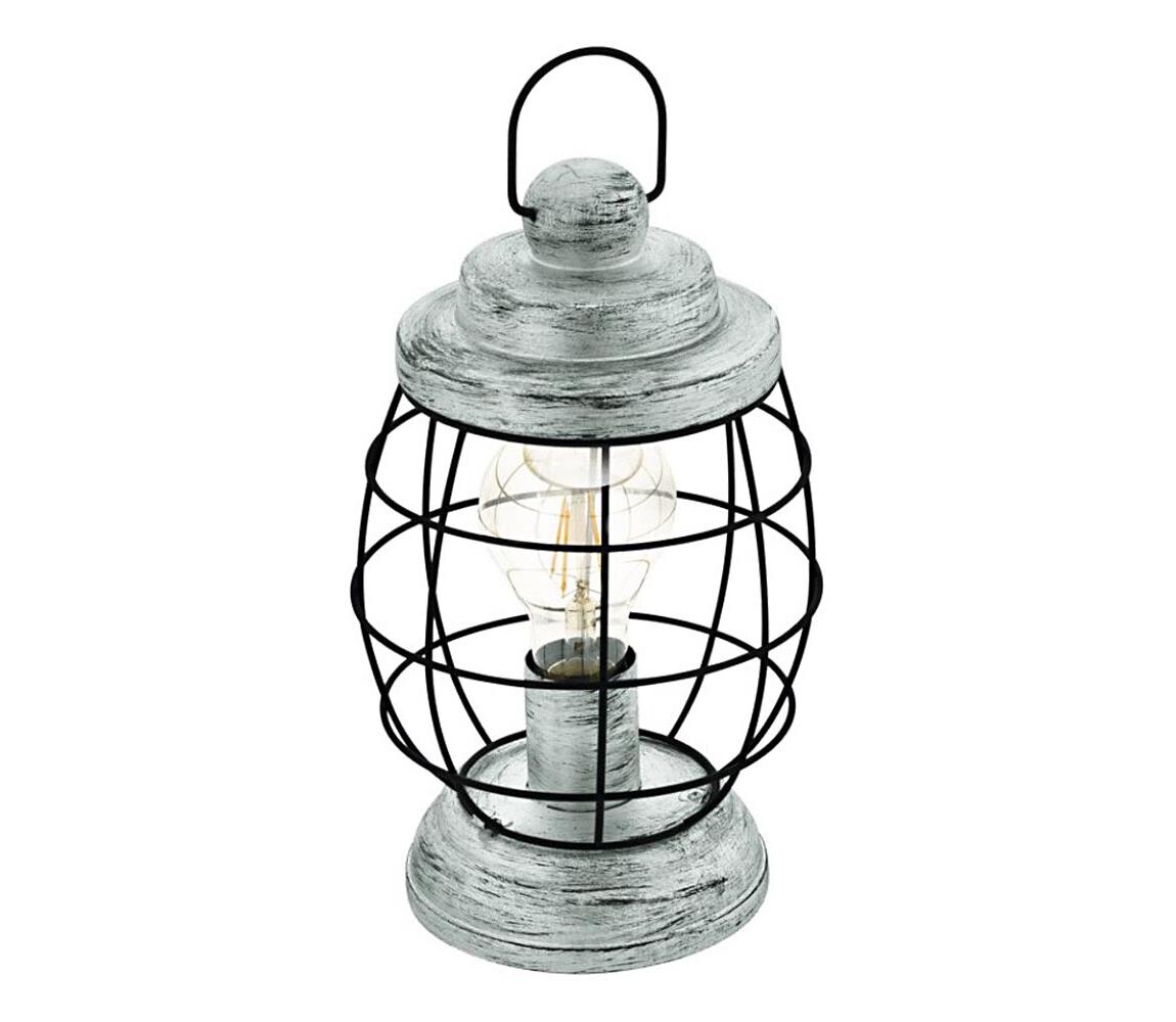 Eglo 79436 - Stolní lampa BAMPTON 1xE27/60W/230V stříbrná 79436