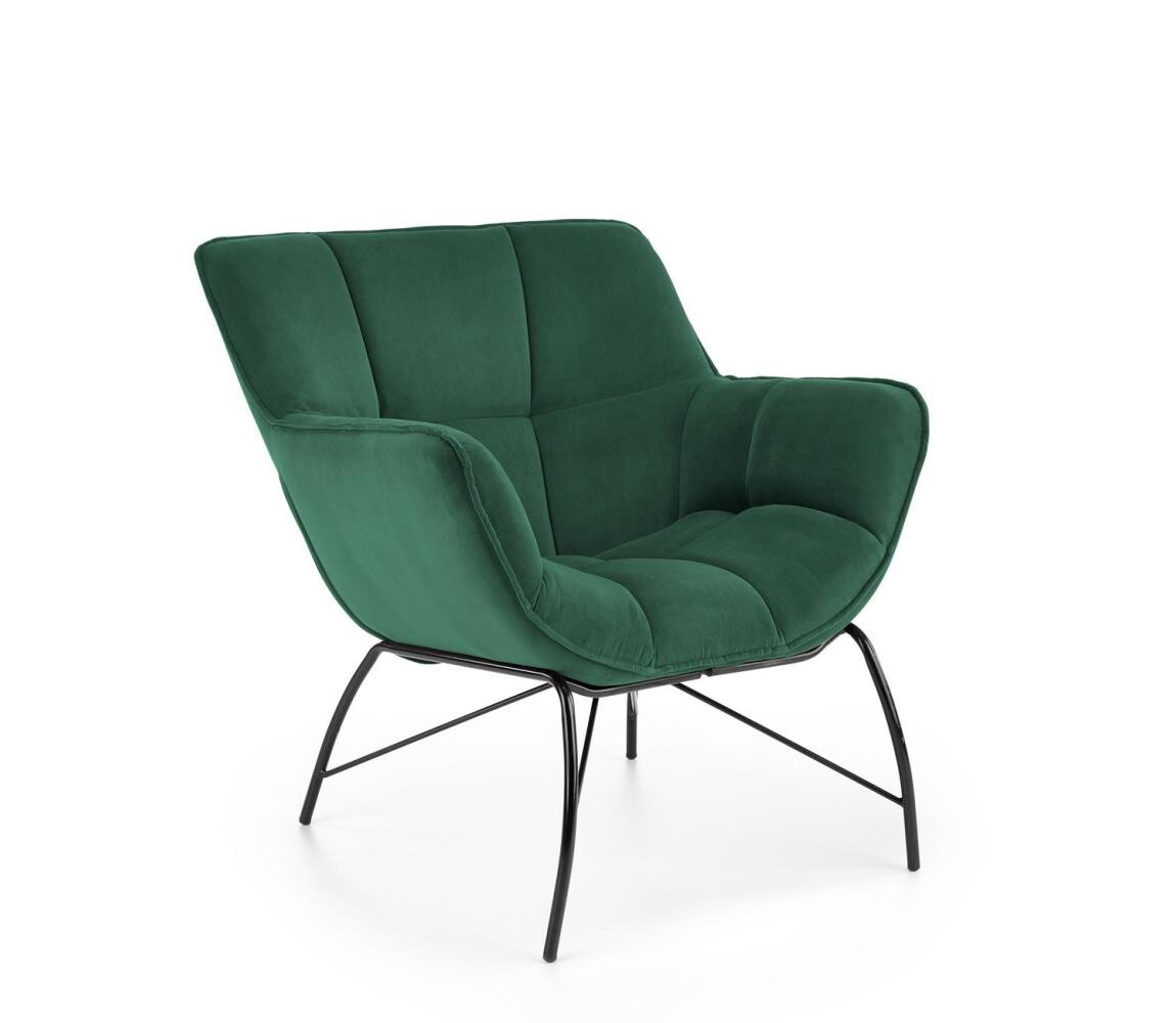 Halmar Křeslo FIGA tmavě zelená V-CH-BELTON-FOT-C.ZIELONY